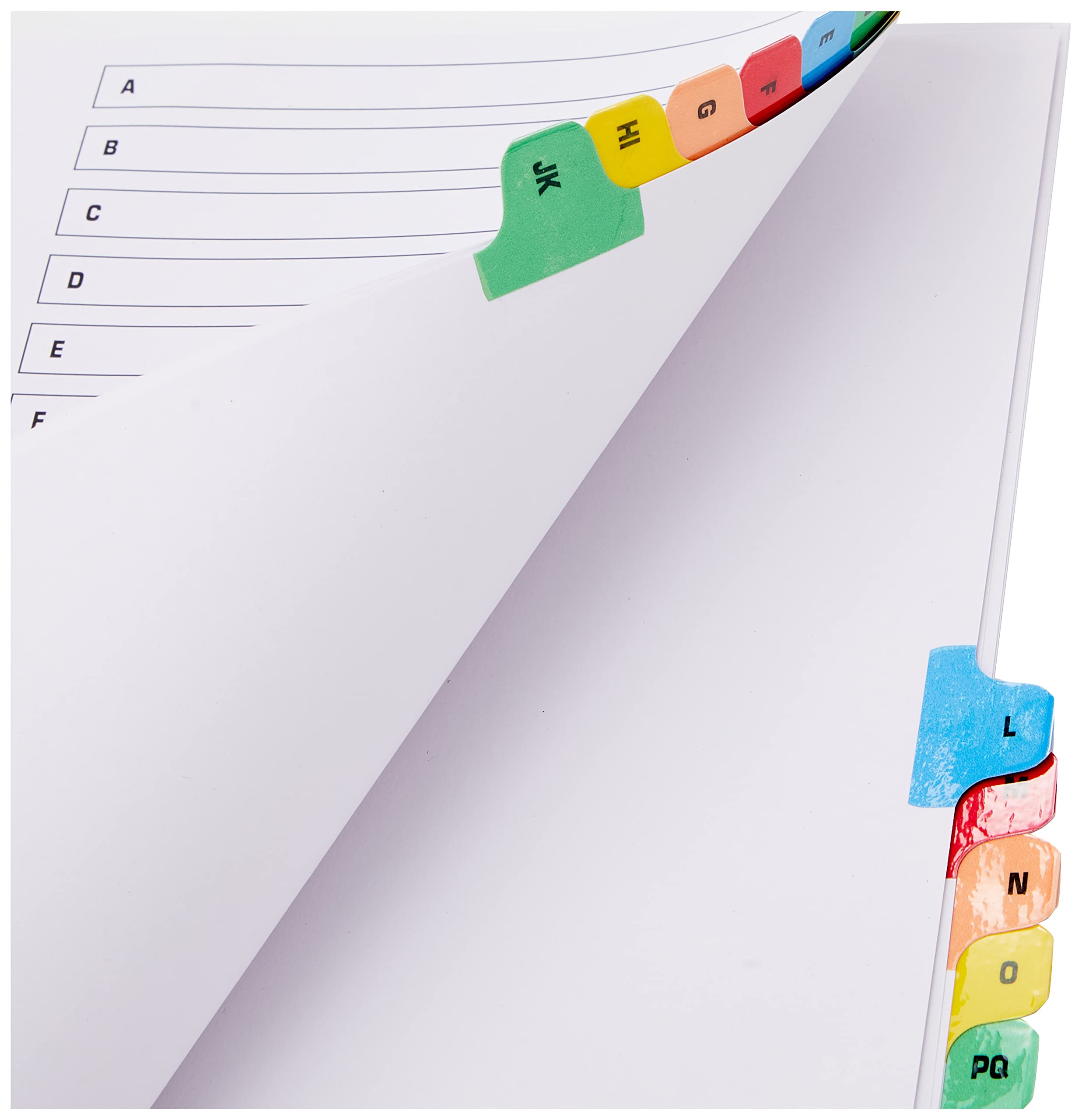 Q-Connect KF01523 Index A4 Dividers - 20 Part A-Z | Multi-Punched & Reinforced Tabs 4
