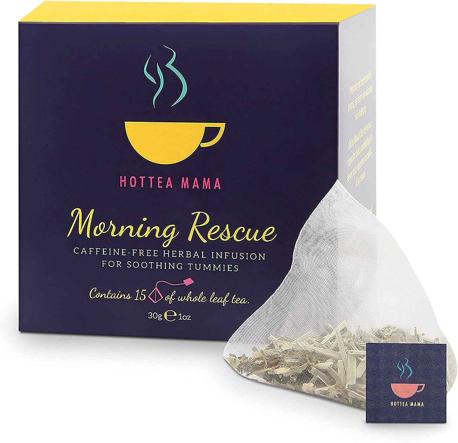 HOTTEA MAMA Morning Rescue Pregnancy Tea | Caffeine-Free Herbal Blend for Nausea Relief