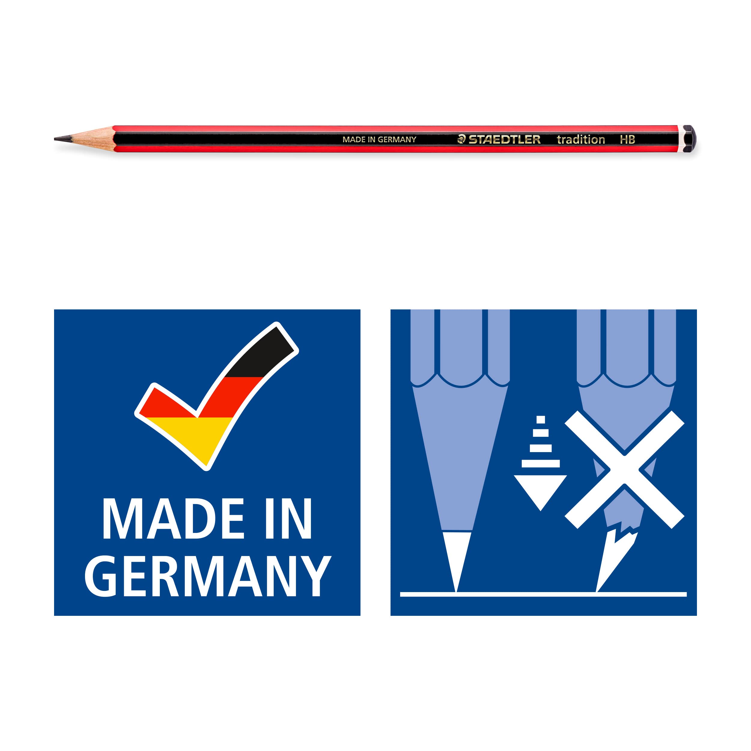 STAEDTLER 110-6B Tradition Graphite Pencil - 6B Hardness | Box of 12 | Blendable 5