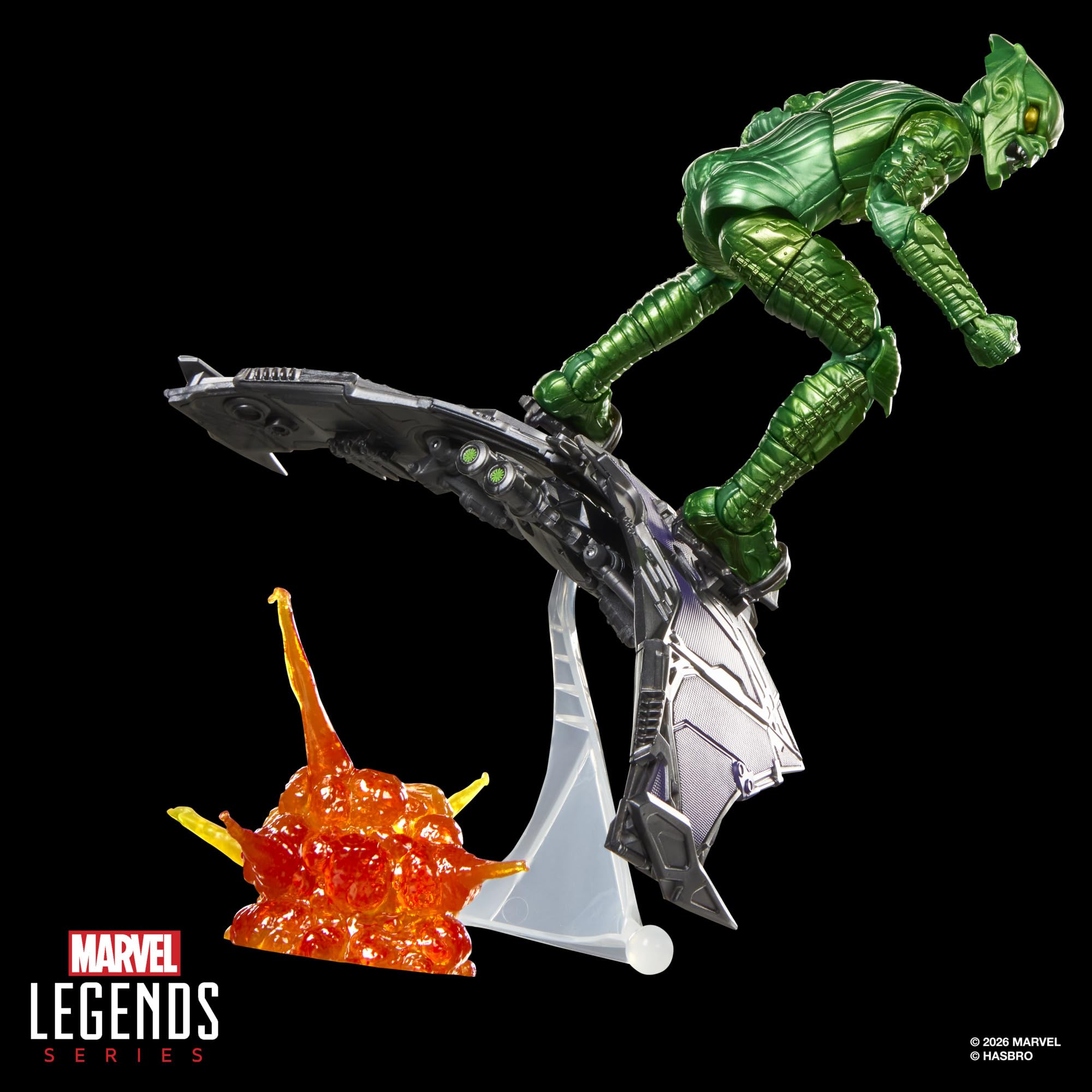 Marvel Legends Green Goblin Action Figure - 15 cm Scale, 9 Accessories, Ages 4+ 7