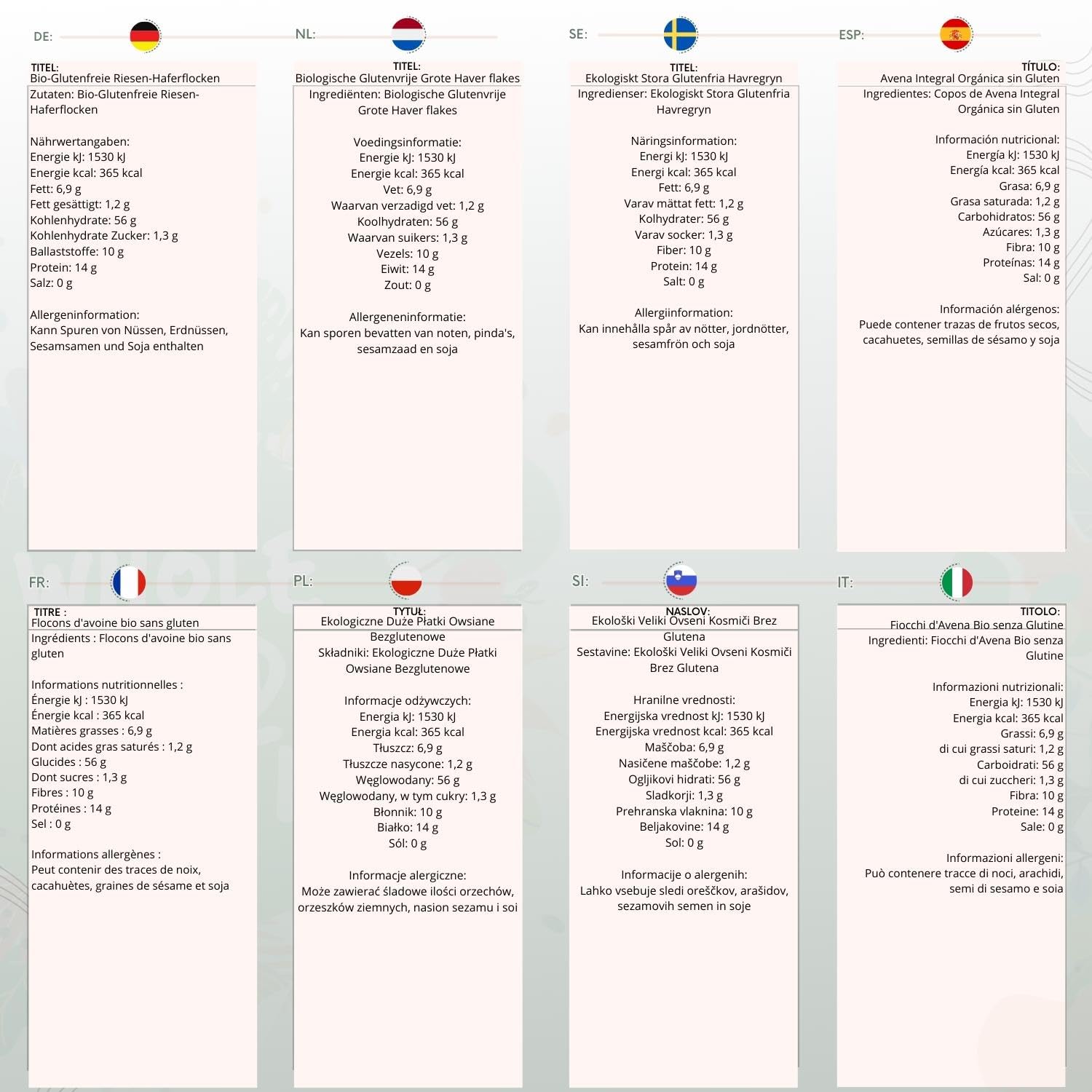 Wholefood Earth - Organic Gluten Free Jumbo Oats 1kg 4