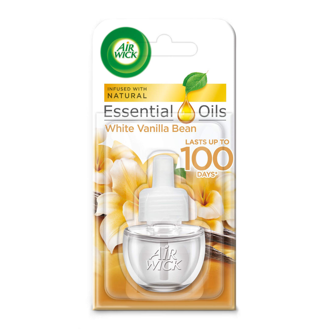 Air Wick - Essential Oils Air Freshener Plug In Refill (19ml) - White Vanilla Bean