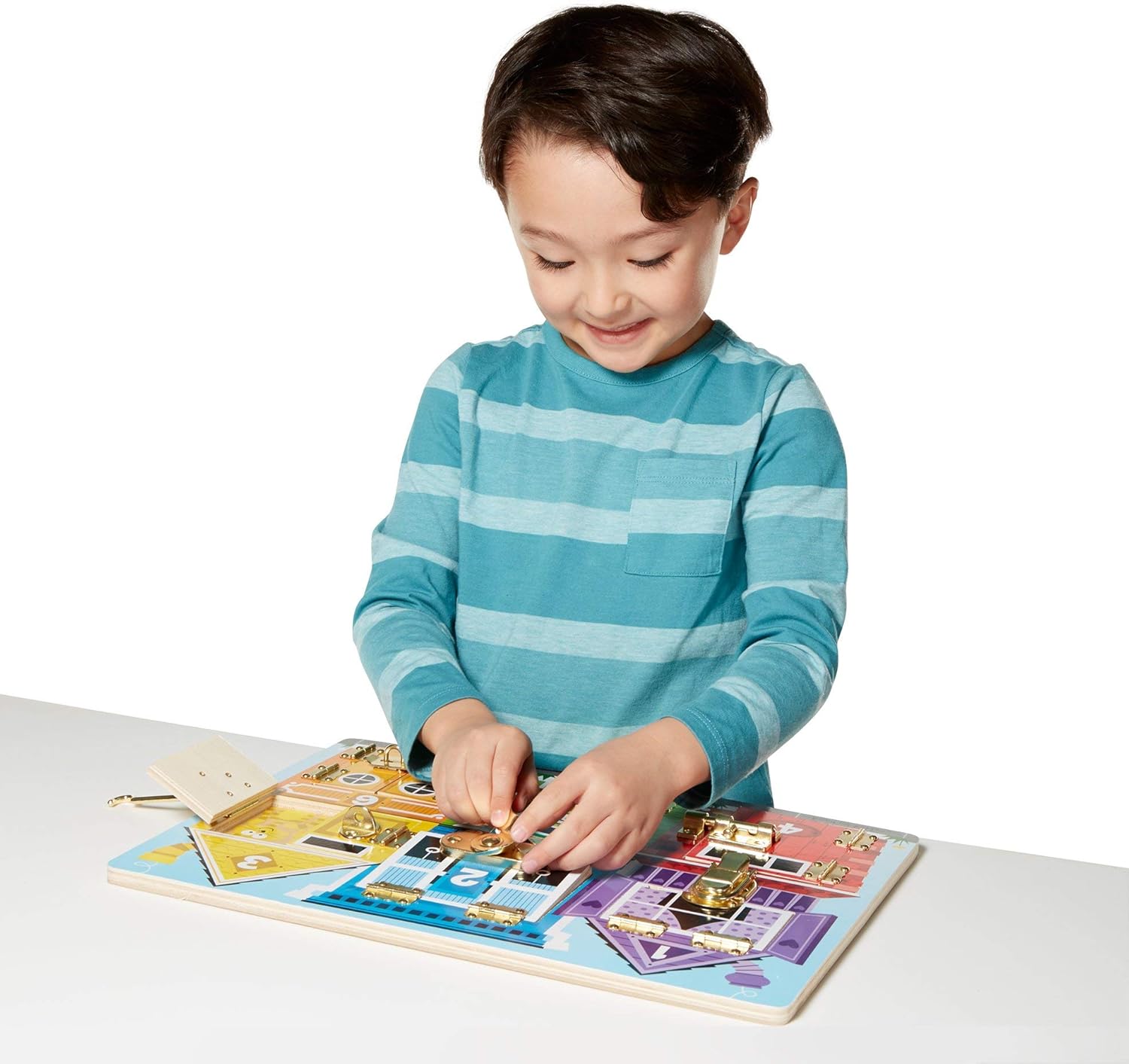 Melissa & Doug Latches Board - Wooden Educational Toy for Ages 3+ 3