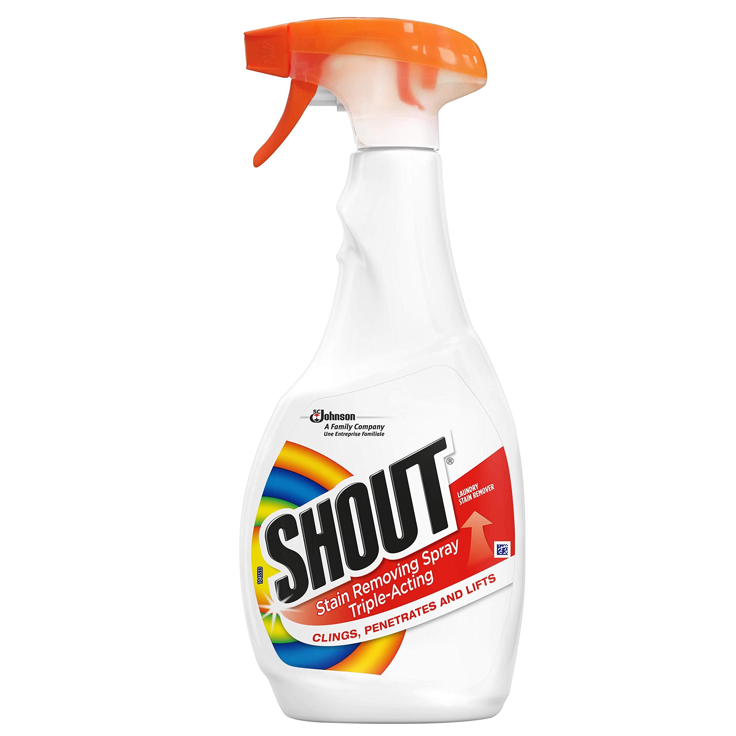 SHOUT Triple-Acting Stain Removing Spray - Fresh Scent, Liquid Formula | 500 ml