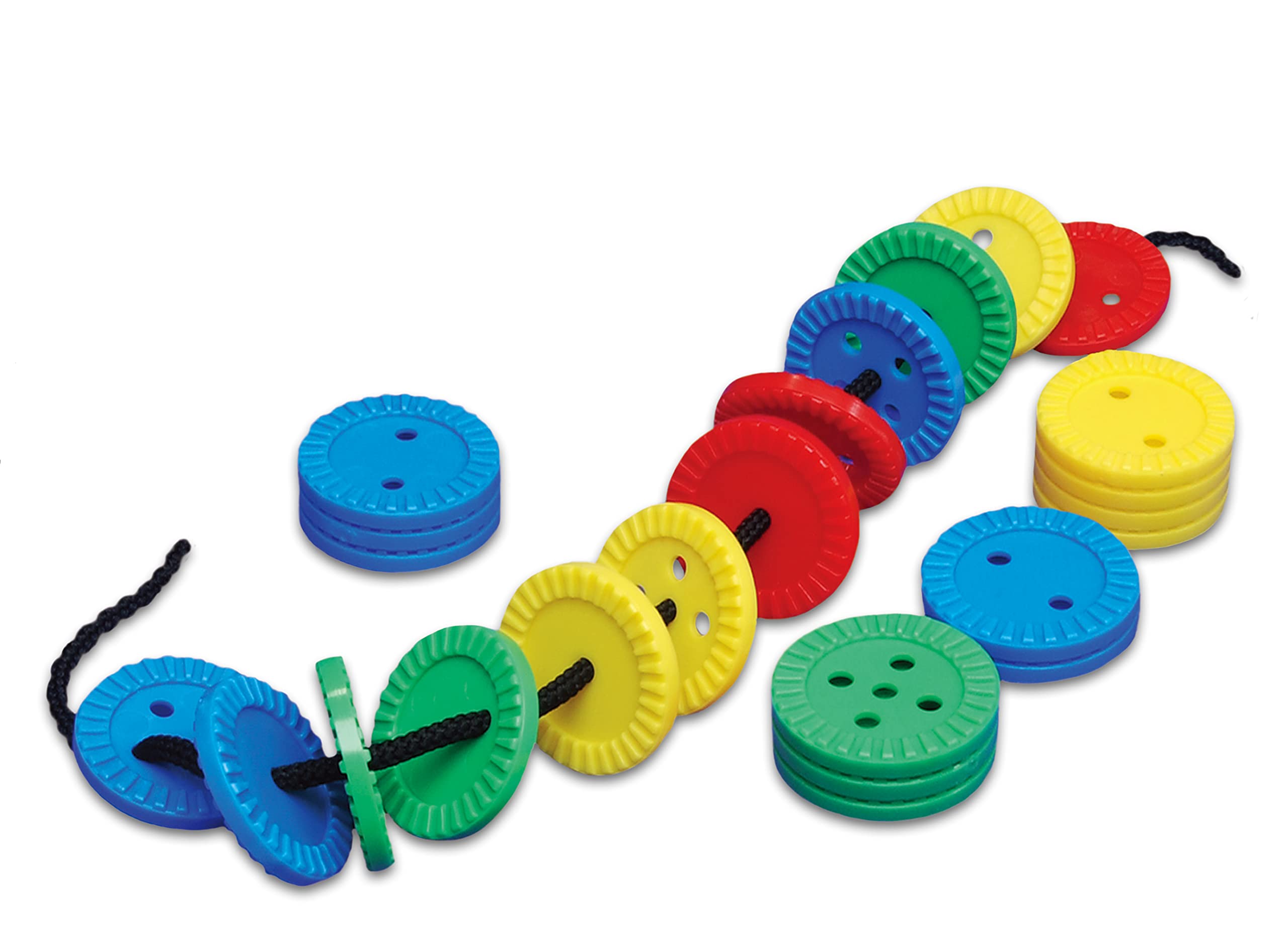Galt Fun Buttons Threading & Stacking Toy for Ages 3-6 Years | 40 Colourful Buttons 2