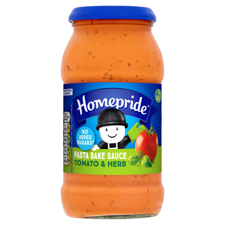 Homepride No Added Sugar Creamy Tomato & Herb Pasta Bake Sauce, 485g Jar