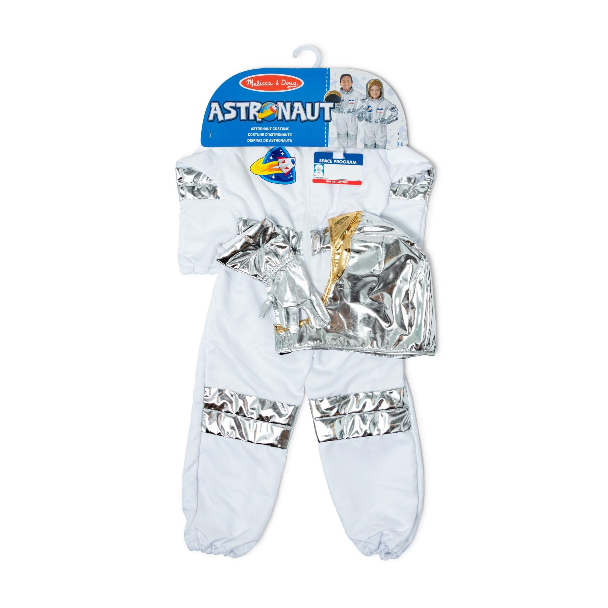 Melissa & Doug Astronaut Role-Play Costume Set - Ages 3-6 | Machine Washable | 4 Pieces 3