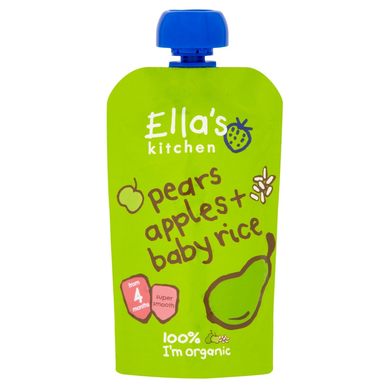 Ella's Kitchen Organic Pears Apple and Baby Rice Fruit Pot | 120g 1