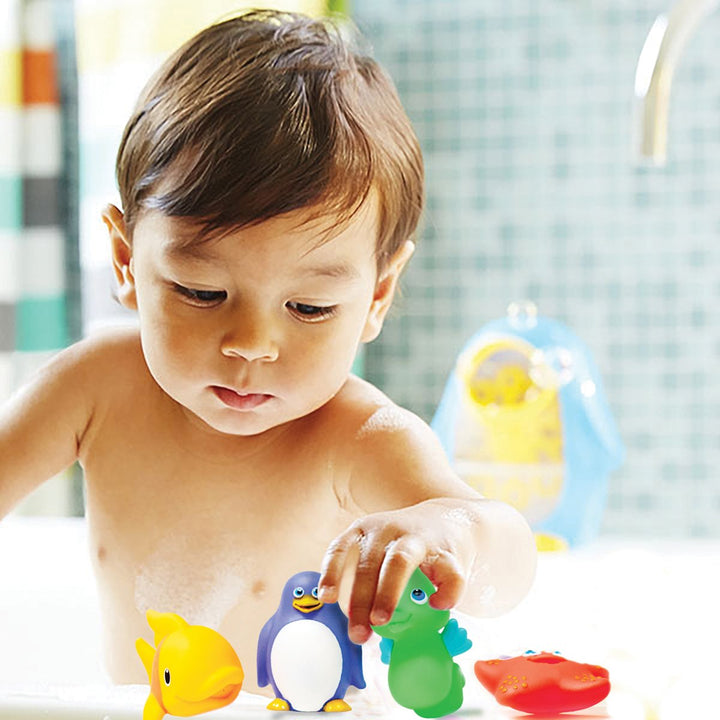 Munchkin Floating Ocean Animal Bath Squirt Toys - 4 Pack for Babies & Toddlers