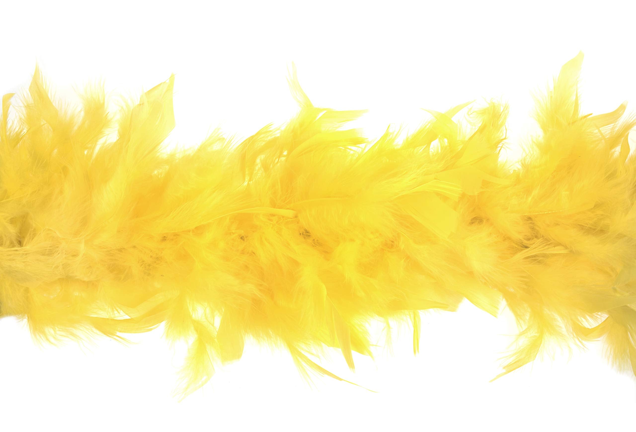 Trimits Marabou Feather Boa 1.8m - Yellow Costume Accessory for Fancy Dress, Festivals, Pride, Weddings & Decor 1