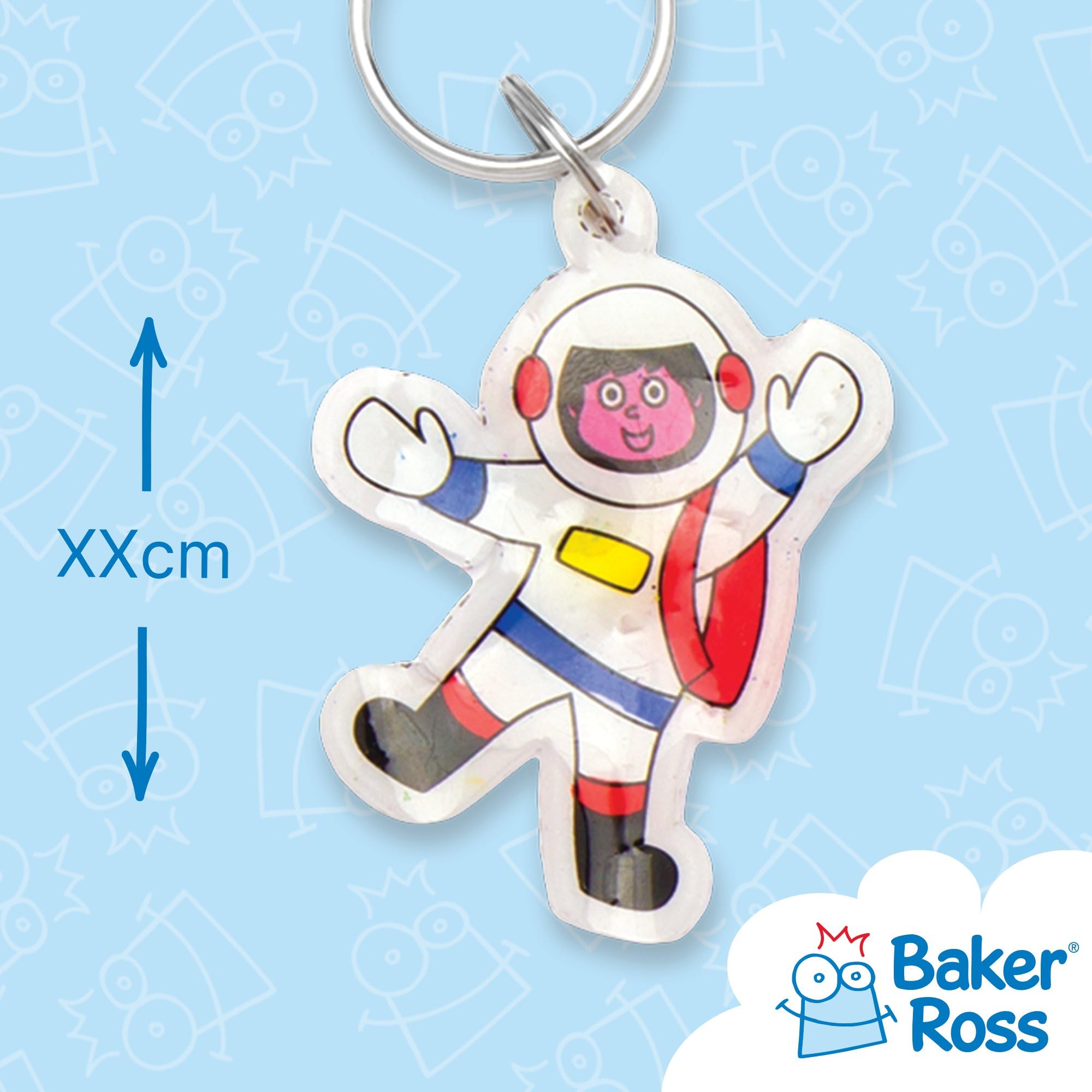 Baker Ross Solar System Super Shrink Keyrings - Pack of 8 | Arts & Crafts Kit | Kids Age 5+ 3