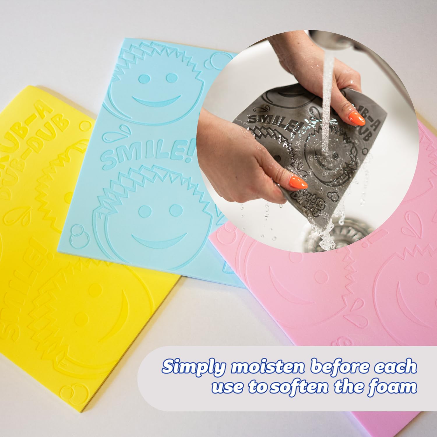 Scrub Daddy Damp Duster Towel - Traps Dust, Reusable Foam Cleaner | Blue | 265x180x3mm 5