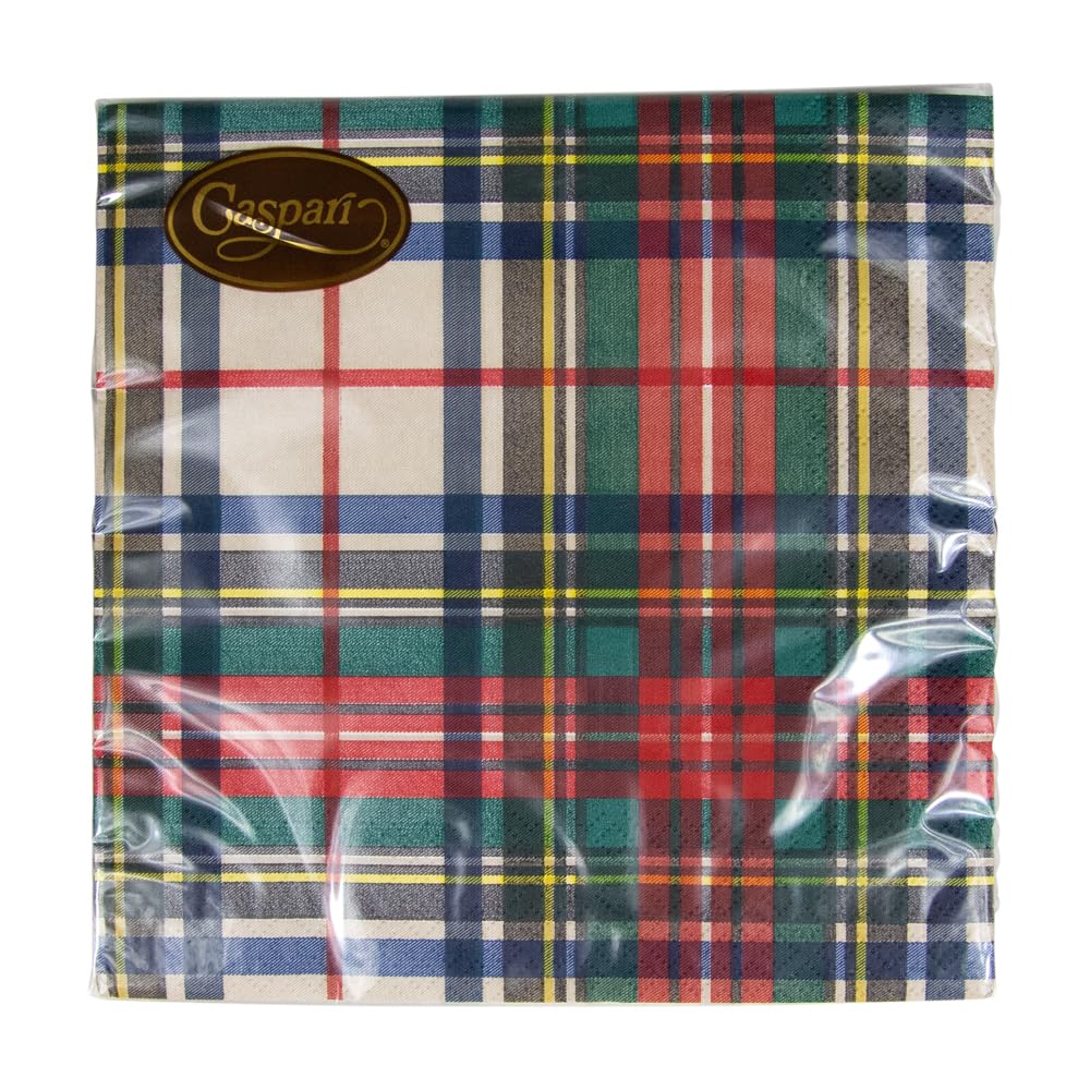Caspari Stewart Tartan Paper Luncheon Napkins - Triple-Ply, 20 Count 6