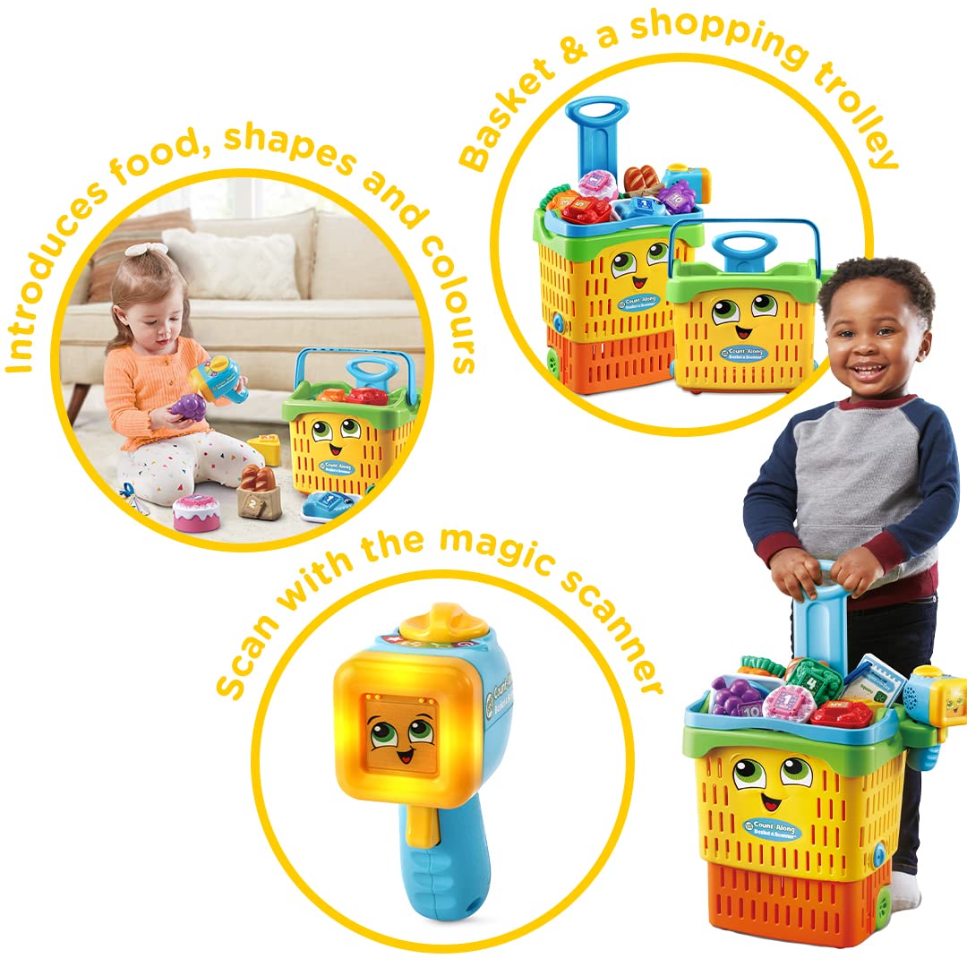 LeapFrog Count-Along Basket & Scanner Roleplay Toy | Ages 2-5 Years | Interactive Learning