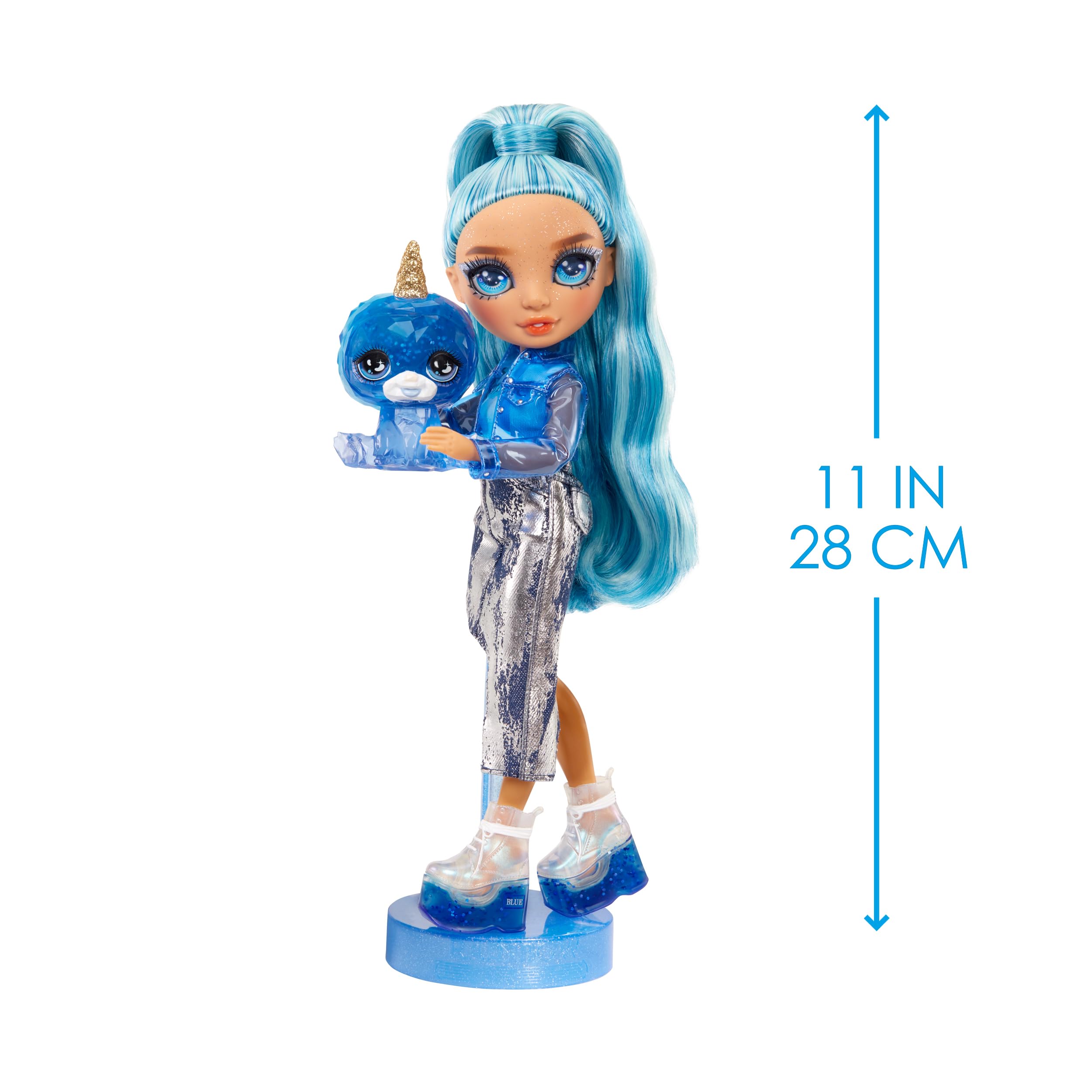 Rainbow High Skyler Bradshaw Fashion Doll with Sparkle Slime & Magical Pet - Blue Shimmer Doll with Yeti, Customizable Accessories - Ages 4-12 7