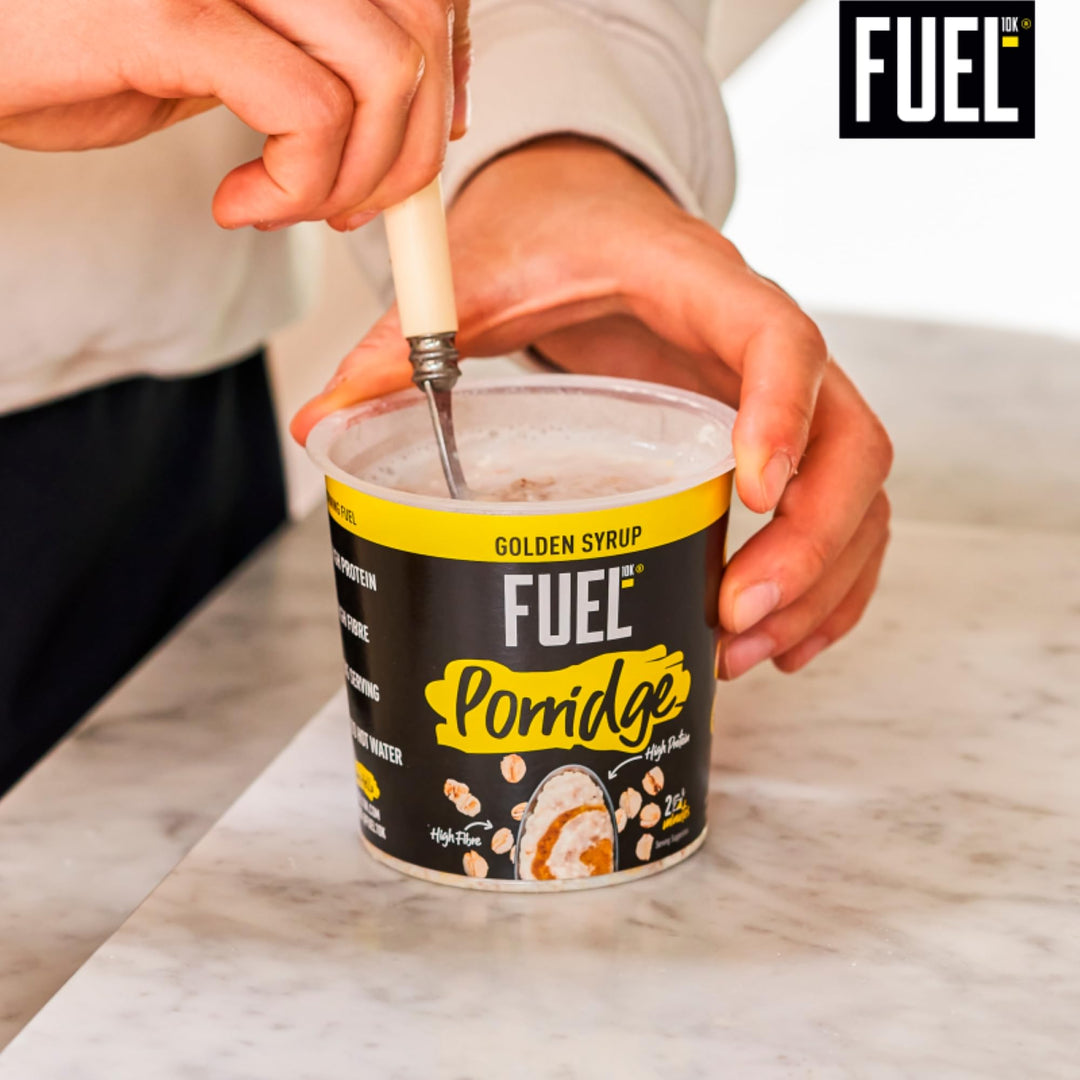FUEL10K Golden Syrup High Protein Porridge Oat Cereal Pot - 8 x 70g