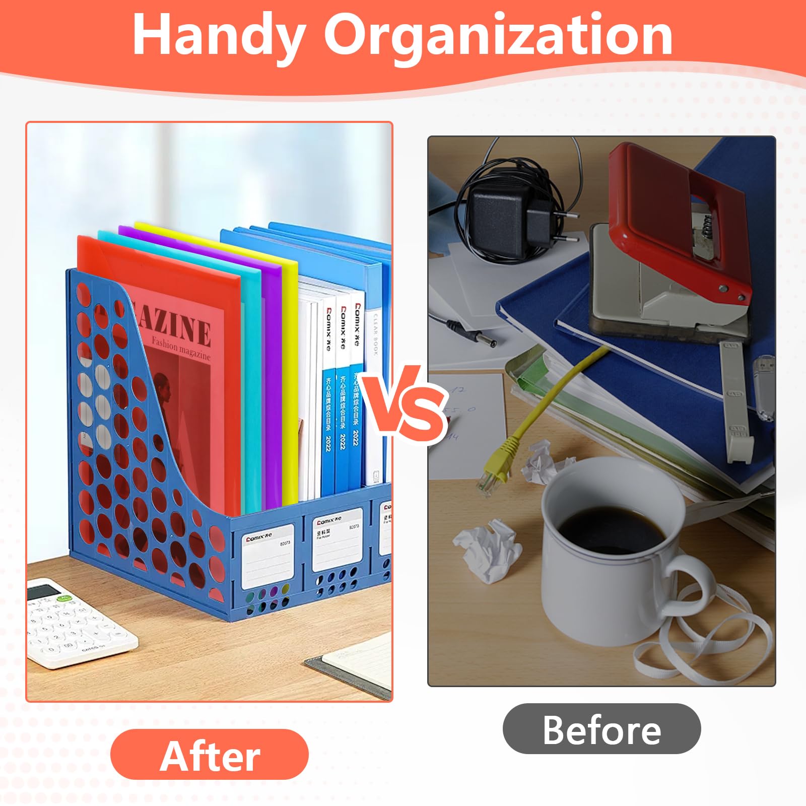 MOXYOY Plastic Wallets A4, 7PCS, Waterproof Document Folders with Label Pocket and Press-Stud Closure 5