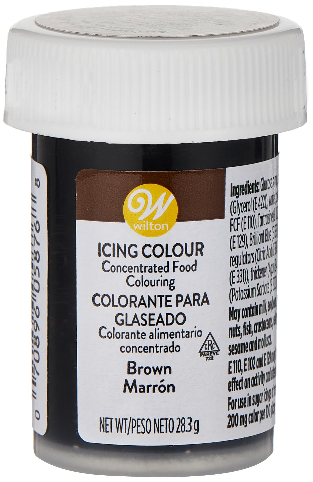 Wilton Brown Icing Gel Colour - Deep Rich Colour | Gel Formula | 28.3g (1oz) Jar