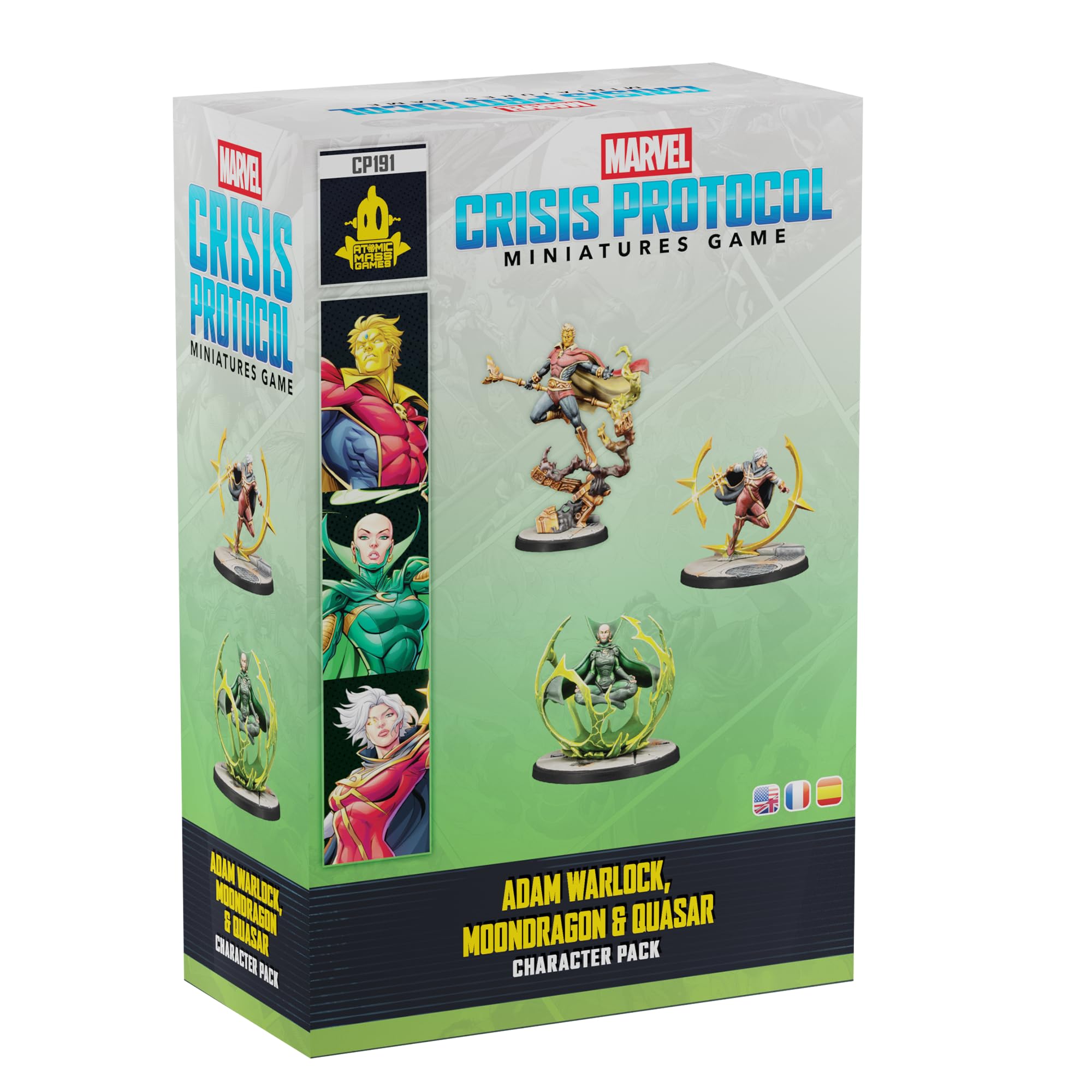 Asmodee Marvel: Crisis Protocol Adam Warlock, Moondragon, Quasar Character Pack | 2 Players | 120 Min