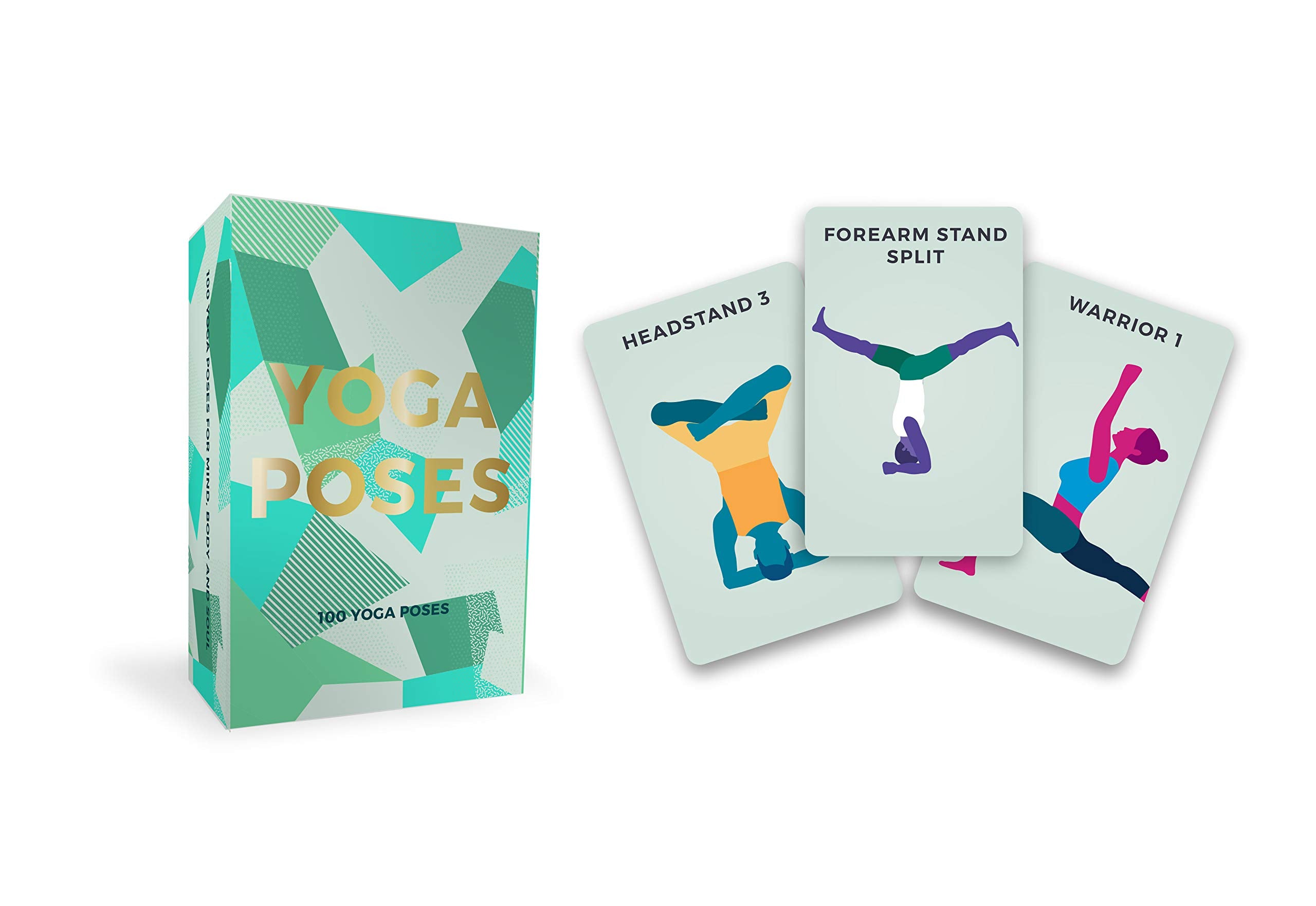 Gift Republic 100 Yoga Poses Cards - Portable Stress Relief Deck | Green | GR490055 4