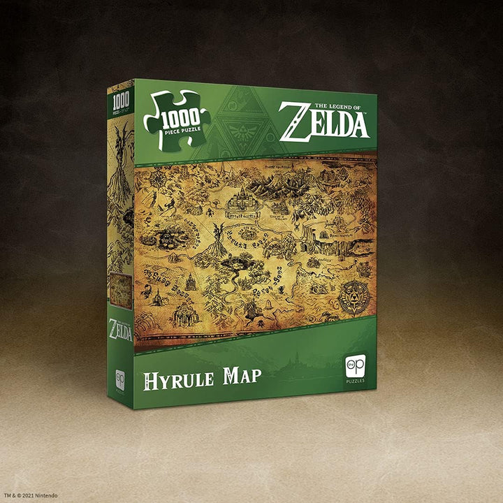 USAopoly Zelda Hyrule Map Puzzle - 1000 Pieces, Ages 8+