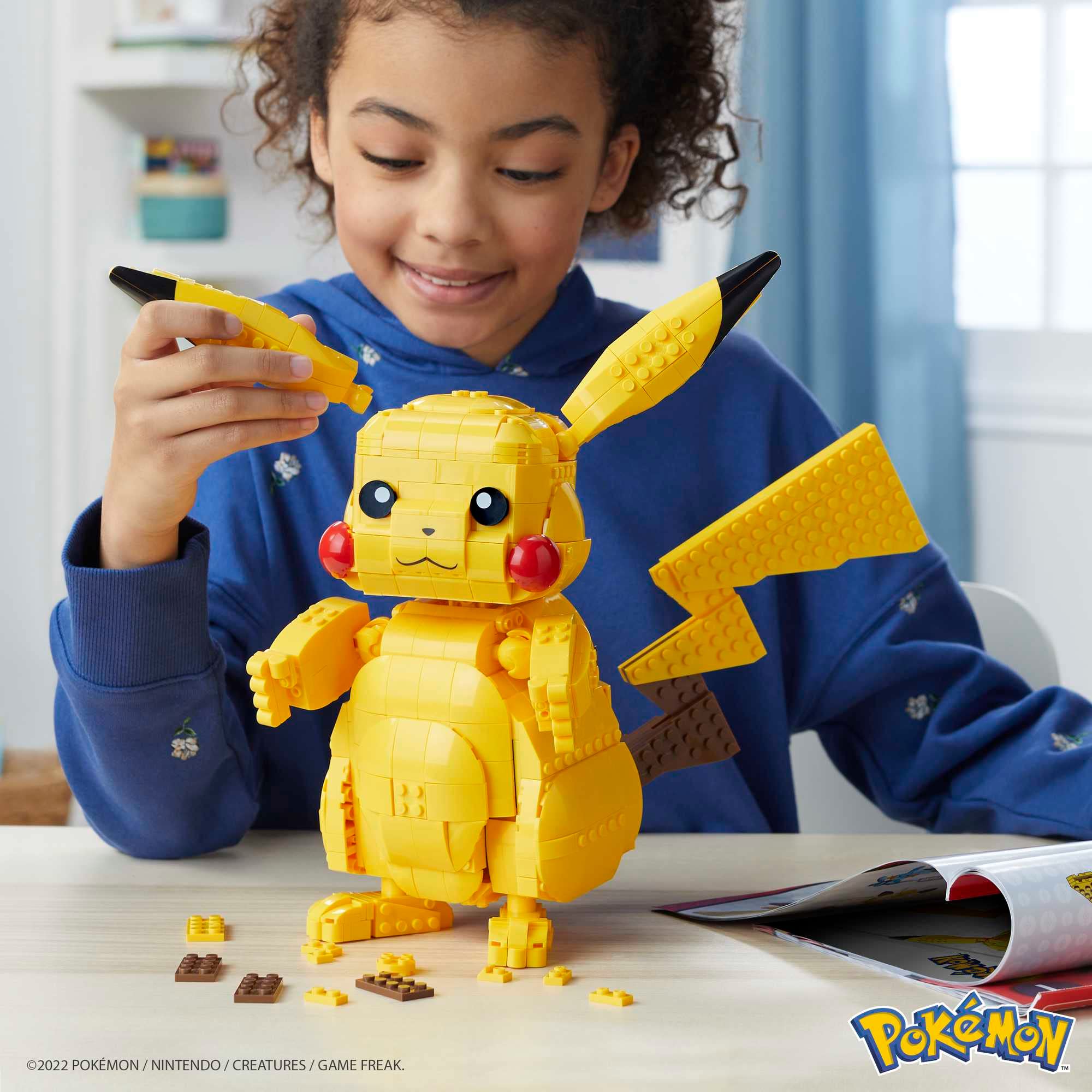 MEGA Pokémon Building Set - Jumbo Pikachu Action Figure, 825-Piece Collectible Model for Kids & Adults 6