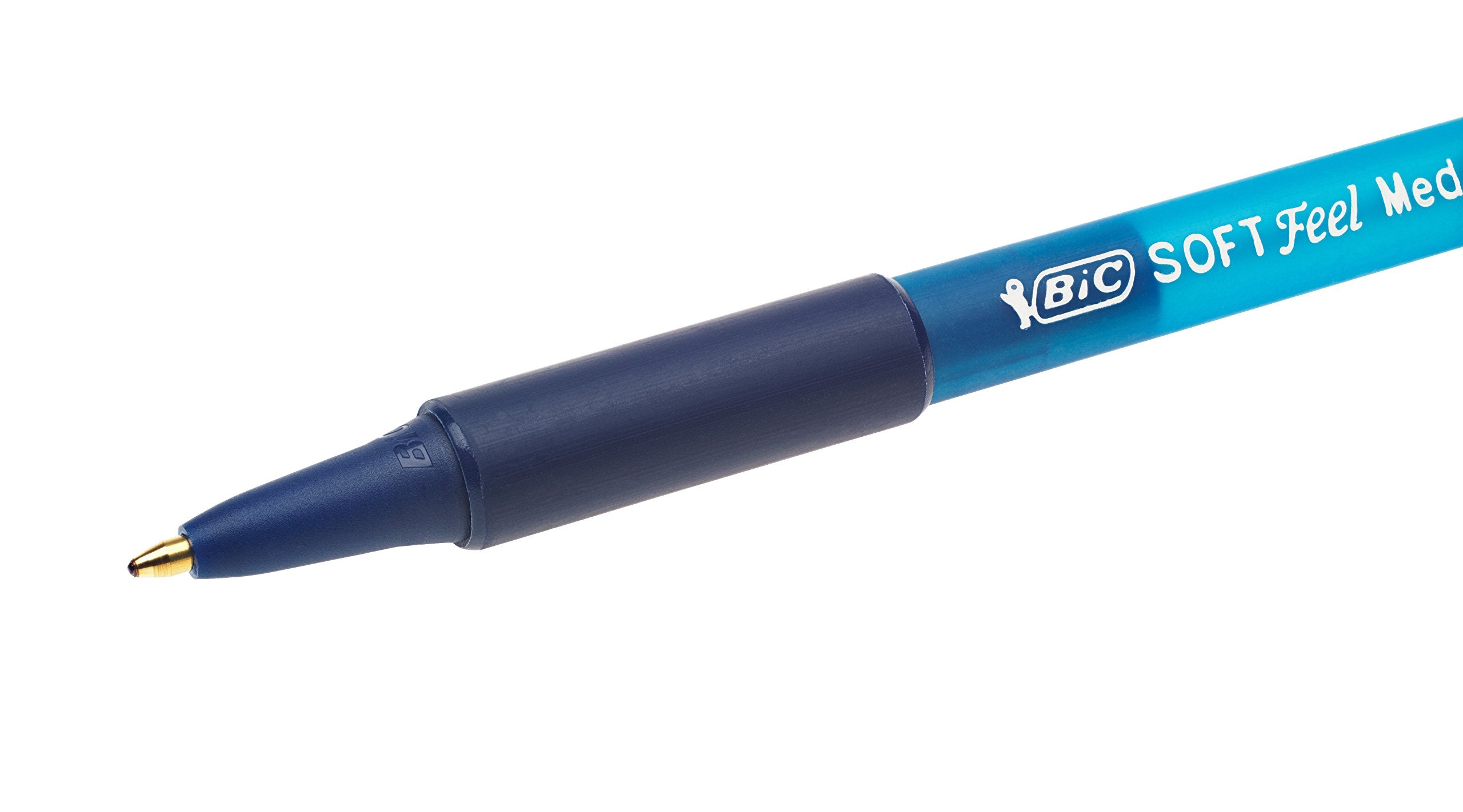 BIC Soft Feel Clic Grip Pen - Blue, Pack of 3 7