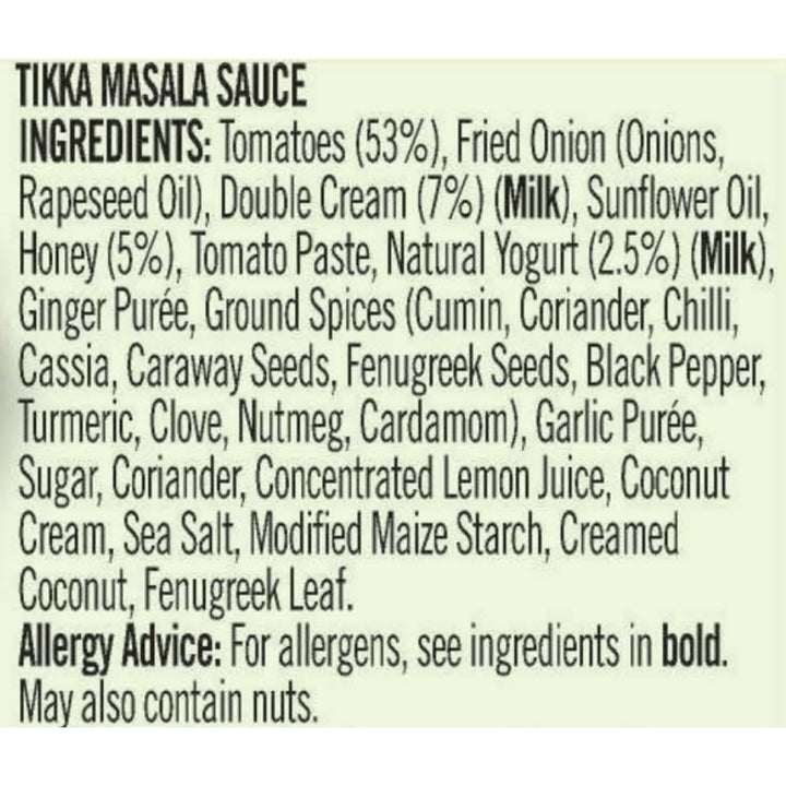Loyd Grossman - Indian Tikka Masala Sauce Creamy Tomato & Yogurt Cooking Sauce
