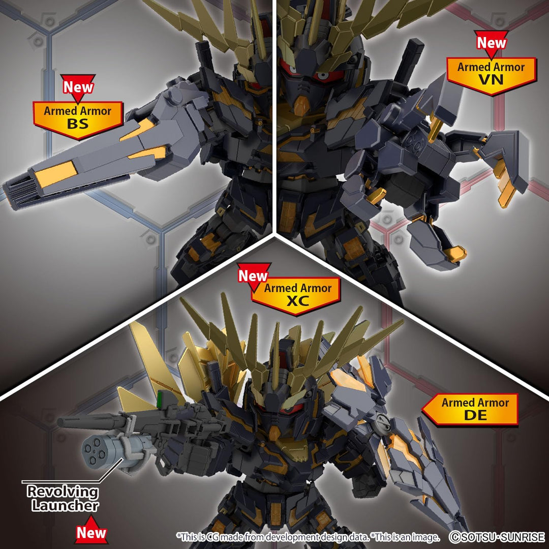 BANDAI SPIRITS SD GUNDAM -Cross Silhouette Unicorn 02 Banshee & Norn Parts -Model Kit