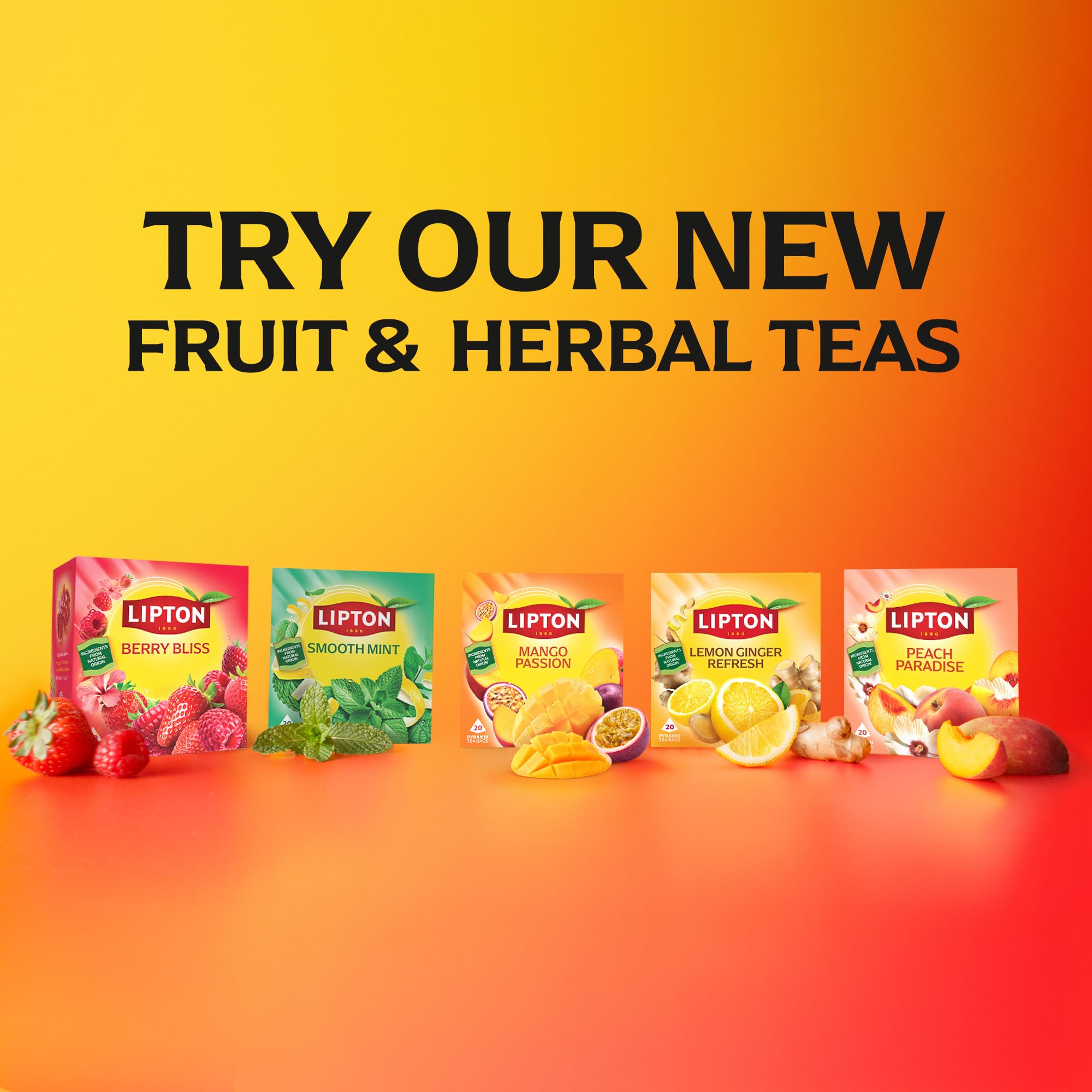 Lipton - Peach Paradise Fruit Infusion Herbal Tea Bags