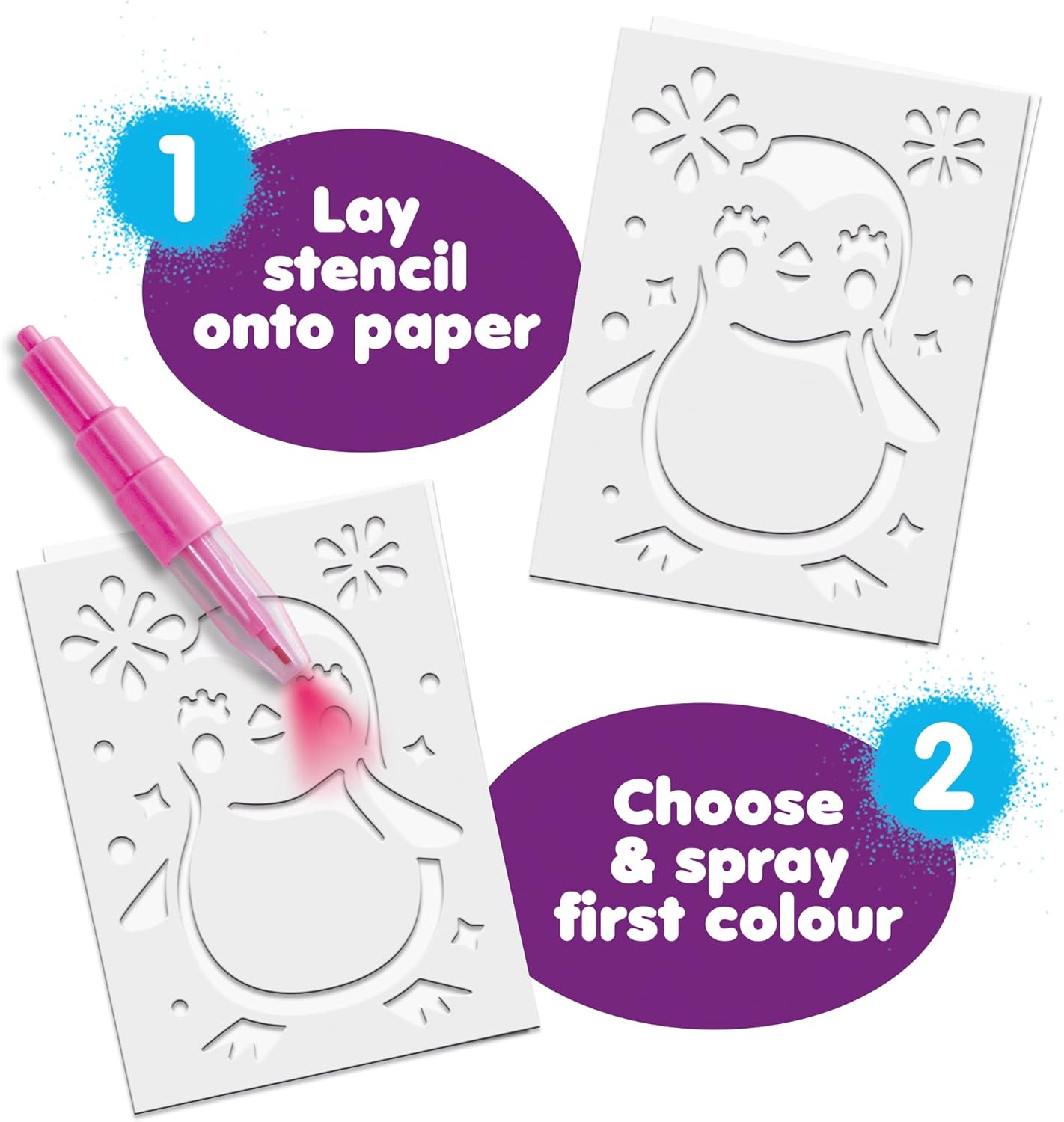 John Adams BLOPENS Cute Mini Kit - Airbrush Art Craft Set for Kids 2