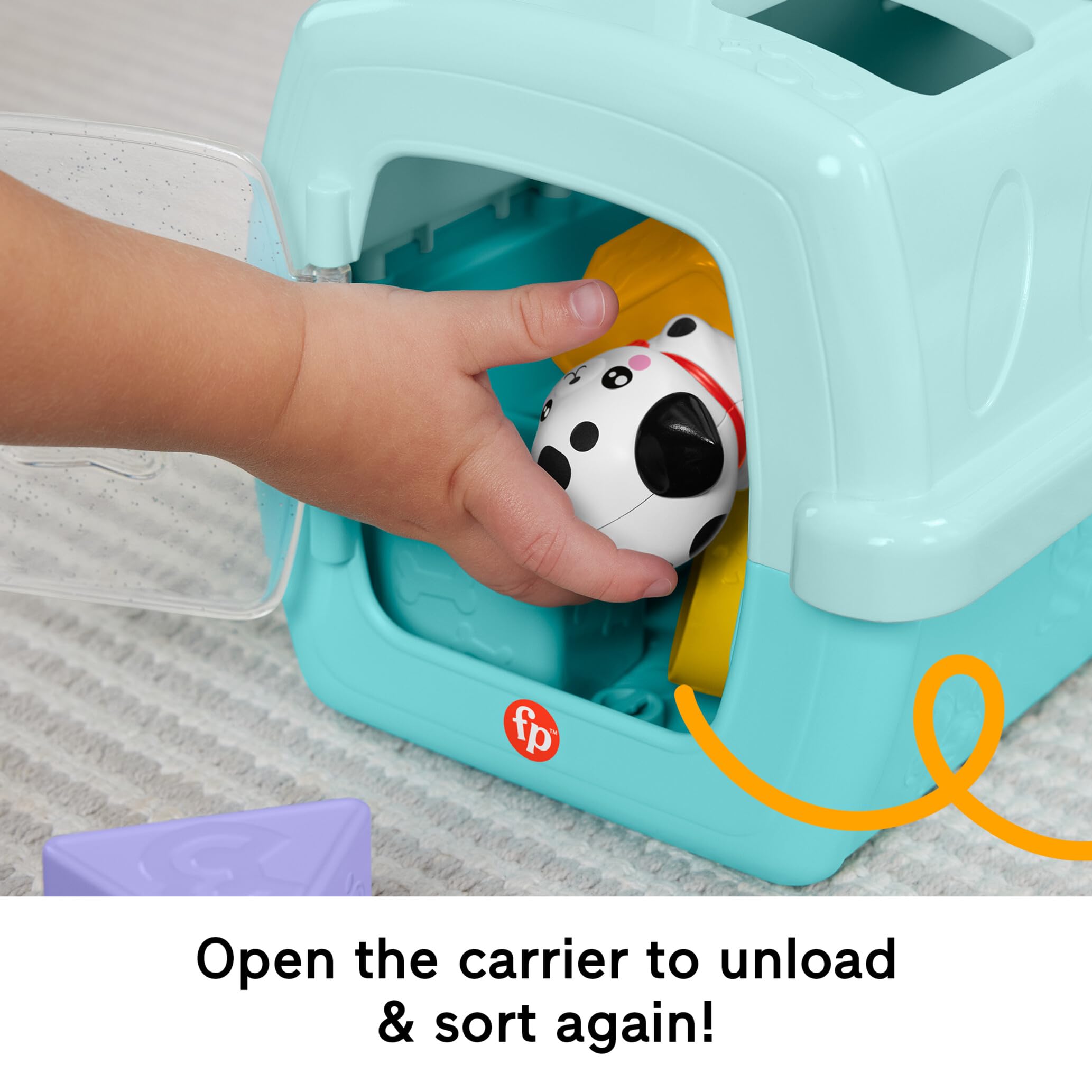 Fisher-Price FP Pets Sorting and Animal Transport Box - Shape Sorting Toy for Babies 6M+ 4