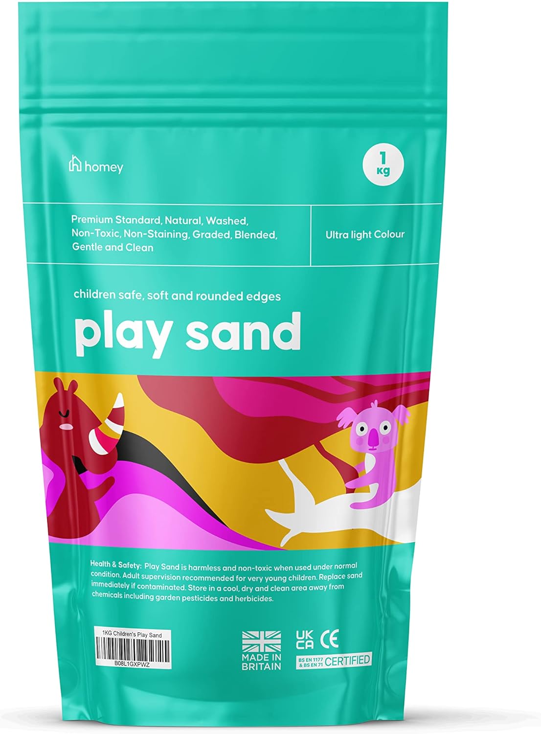 Happy Sand Children's Play Sand - Non-Toxic, Natural Washed Sand for Kids 24 Months+ 1