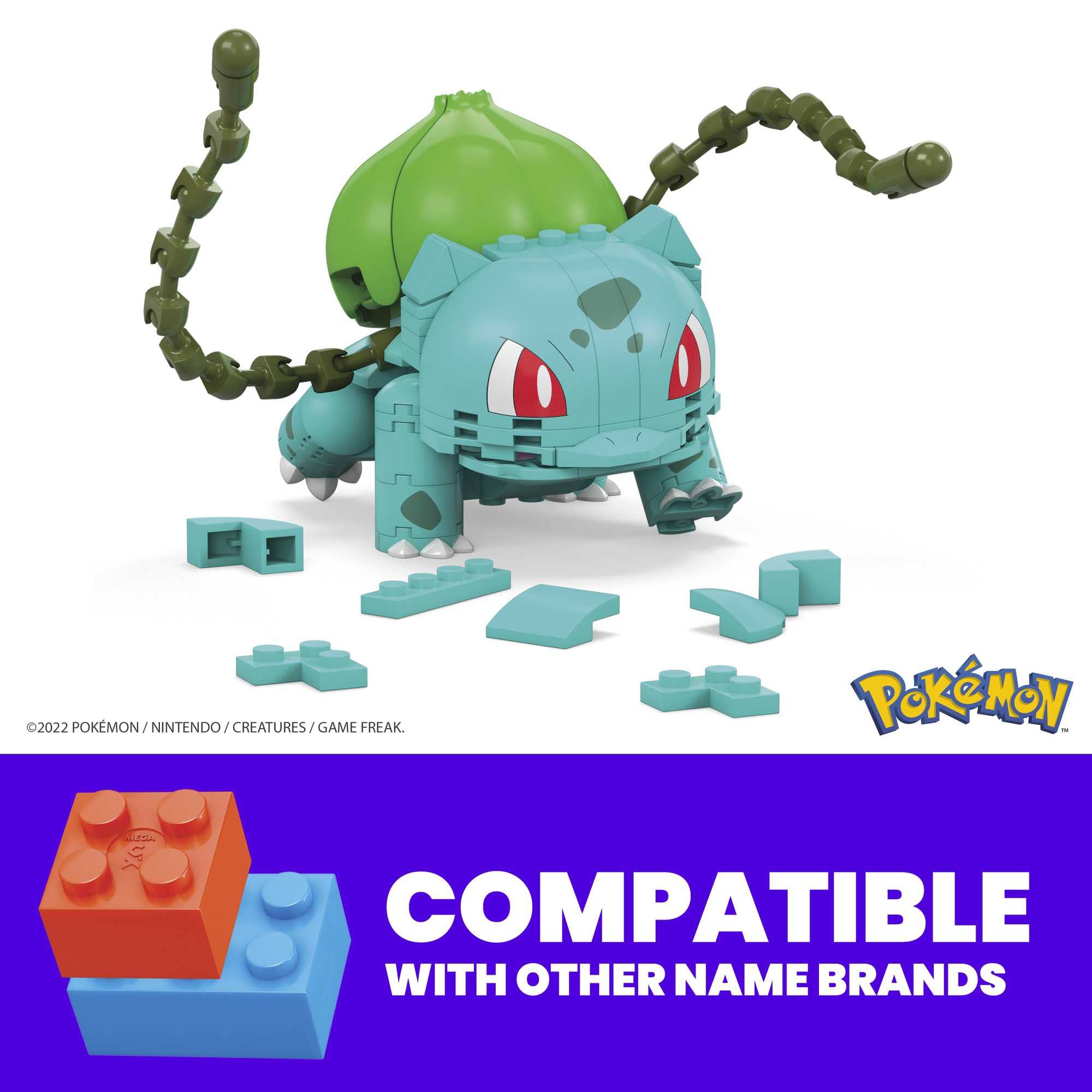 MEGA Pokémon Bulbasaur Building Set - 175-Piece Poseable Figure with Battle Effects, Ages 7+ 5