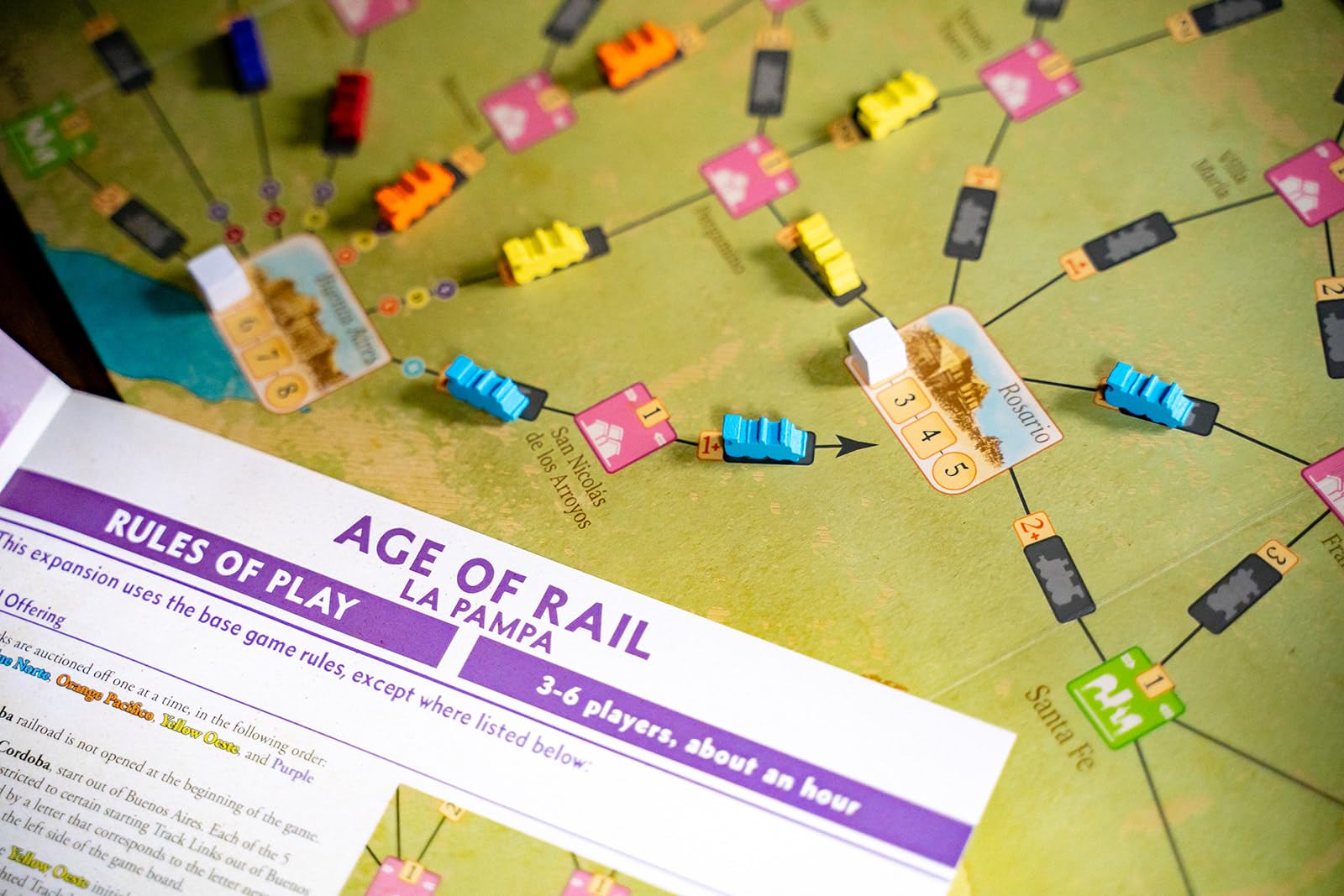 Capstone Games Age of Rail: Allegheny & La Pampa Double-Sided Expansion Map 5