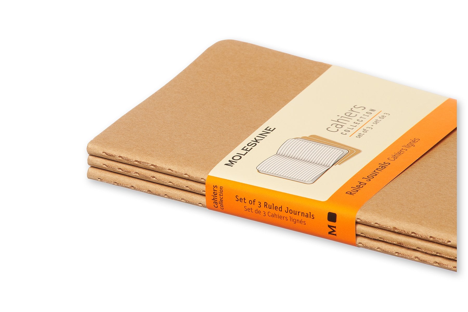 Moleskine S04924 Cahier Notebook Set - Pocket Size, Ruled, Kraft Brown (3 Count) 6