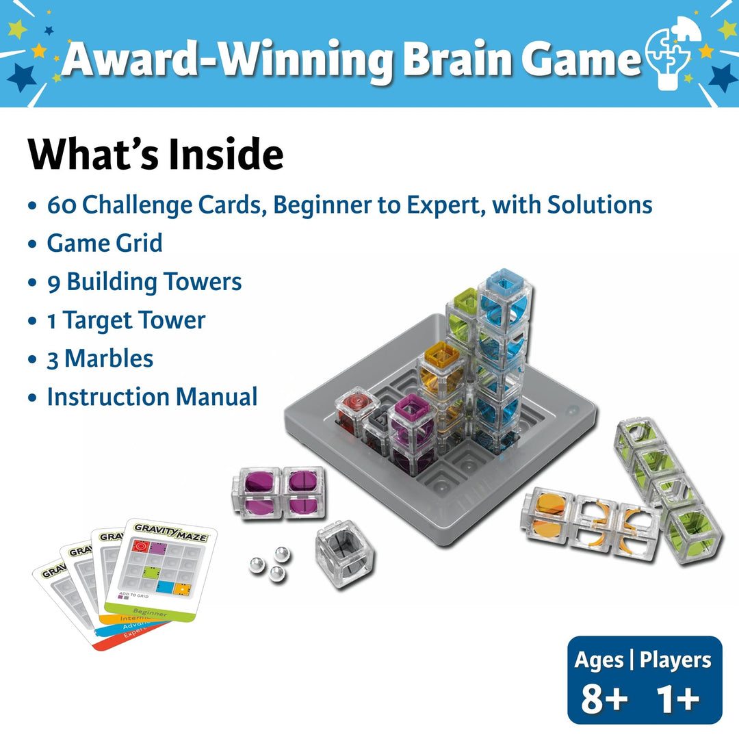 Thinkfun – Gravity Maze – Fallendes Marmor-Gehirnspiel und Stielspielzeug für Kinder ab 8 Jahren