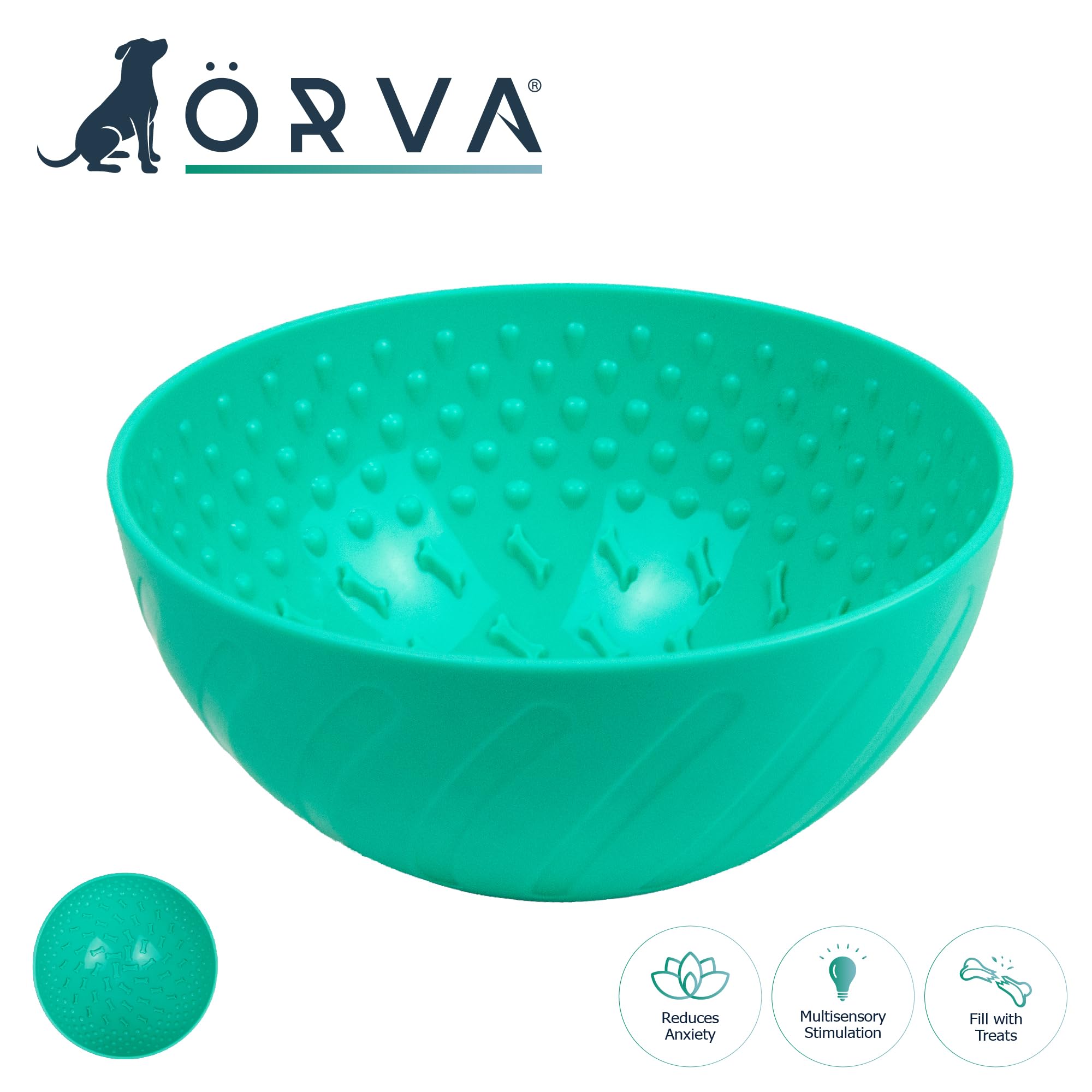 Ancol Örva Pet Enrichment Wobble Bowl - Interactive Slow Feeder for Dogs | Green | Durable 7