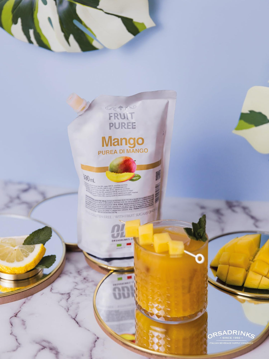 ODK Pure Mango Puree for Cocktails, Cooking, Baking and Desserts – 60cl