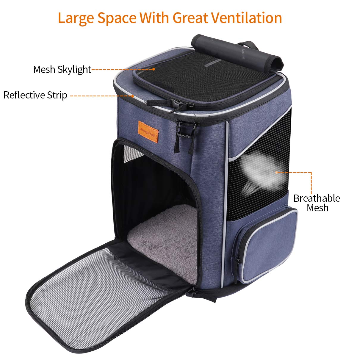 morpilot Pet Carrier Backpack - Airline Approved for Cats & Small Dogs up to 7 kg | Foldable 5