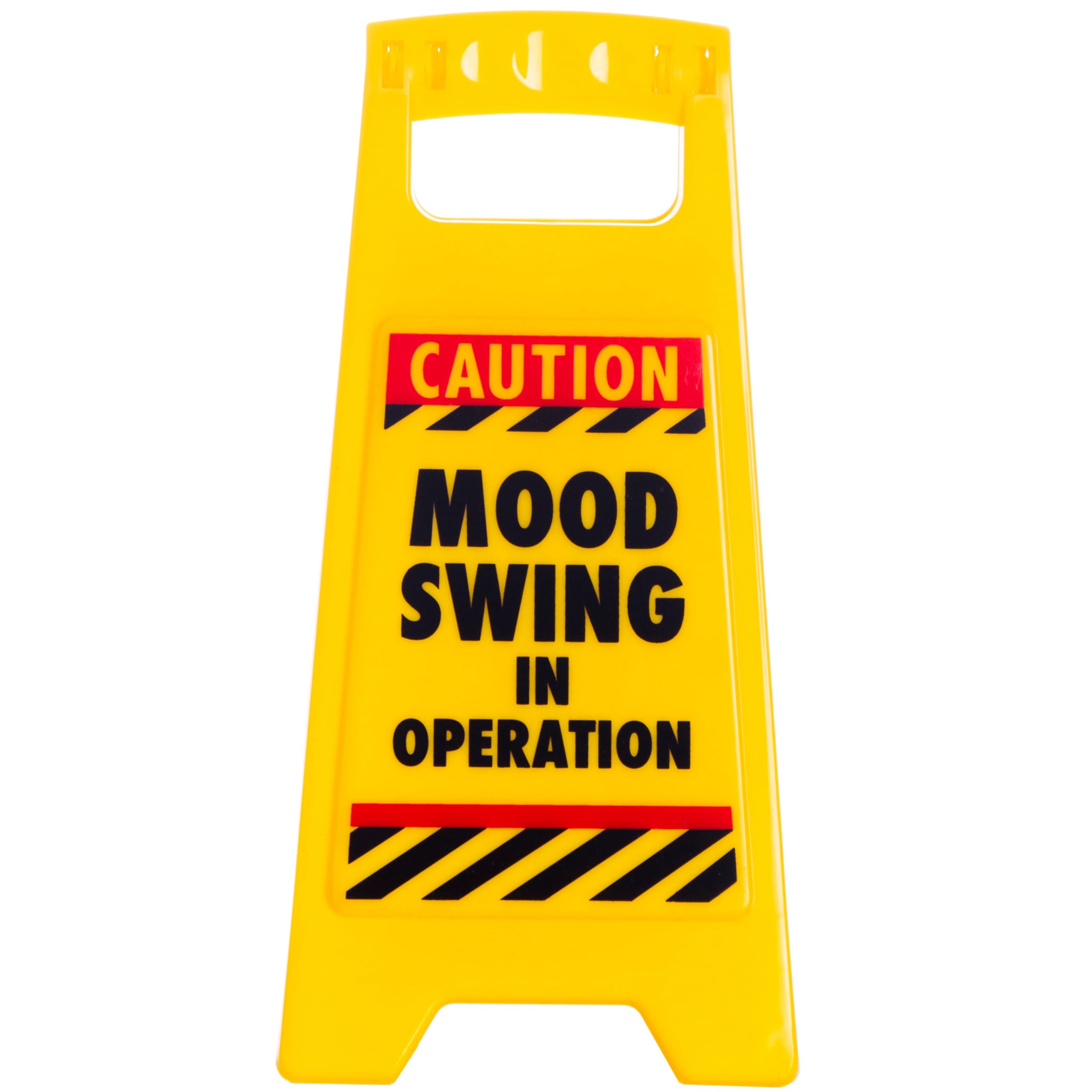 Boxer Gifts Mood Swing Novelty Warning Sign | Plastic | 11.8cm x 25cm | Yellow 1