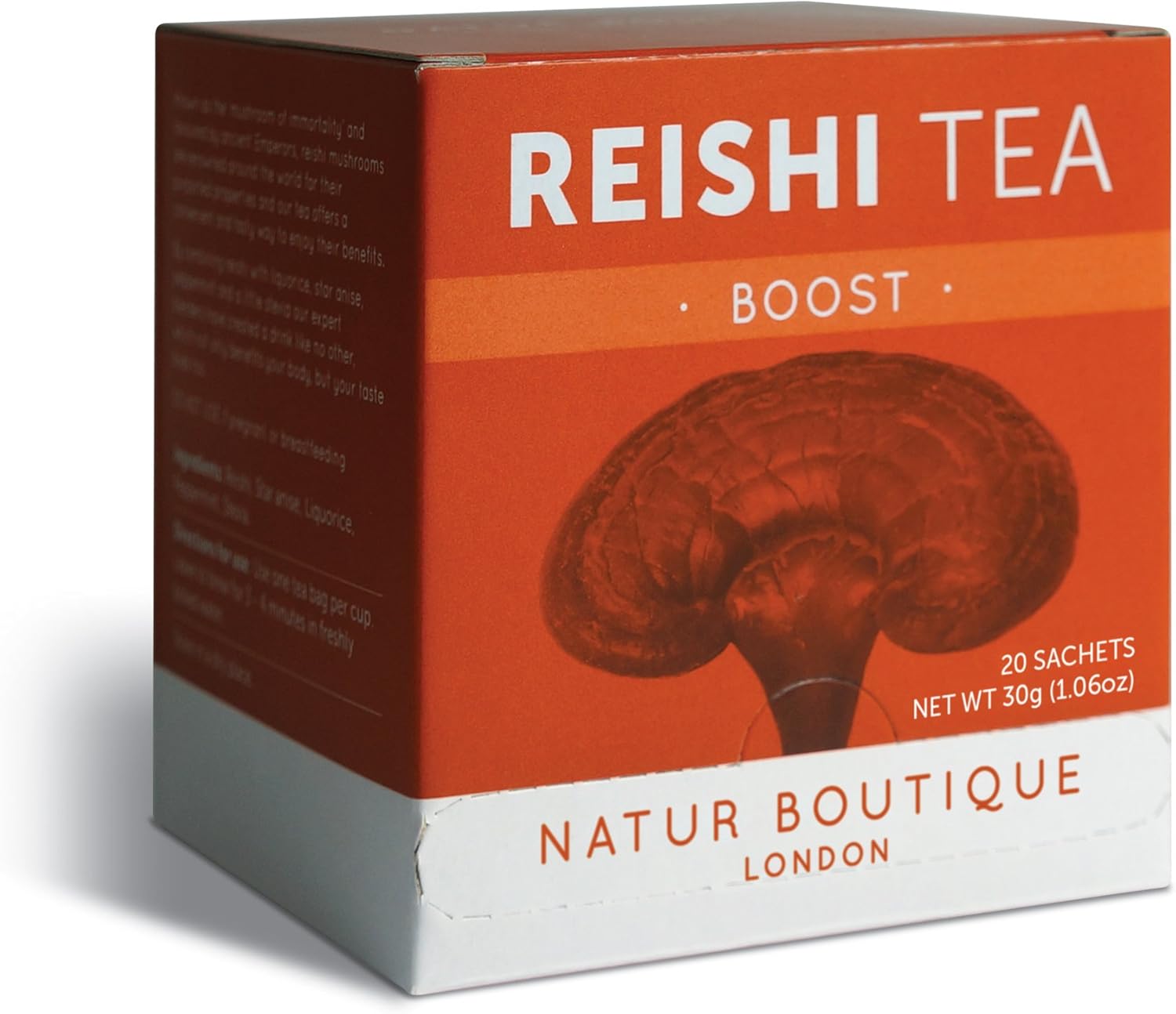 Natur Boutique Reishi Tea Sachets - 20 Count Herbal Tea with Reishi Mushroom, Star Anise, Licorice & Peppermint 4