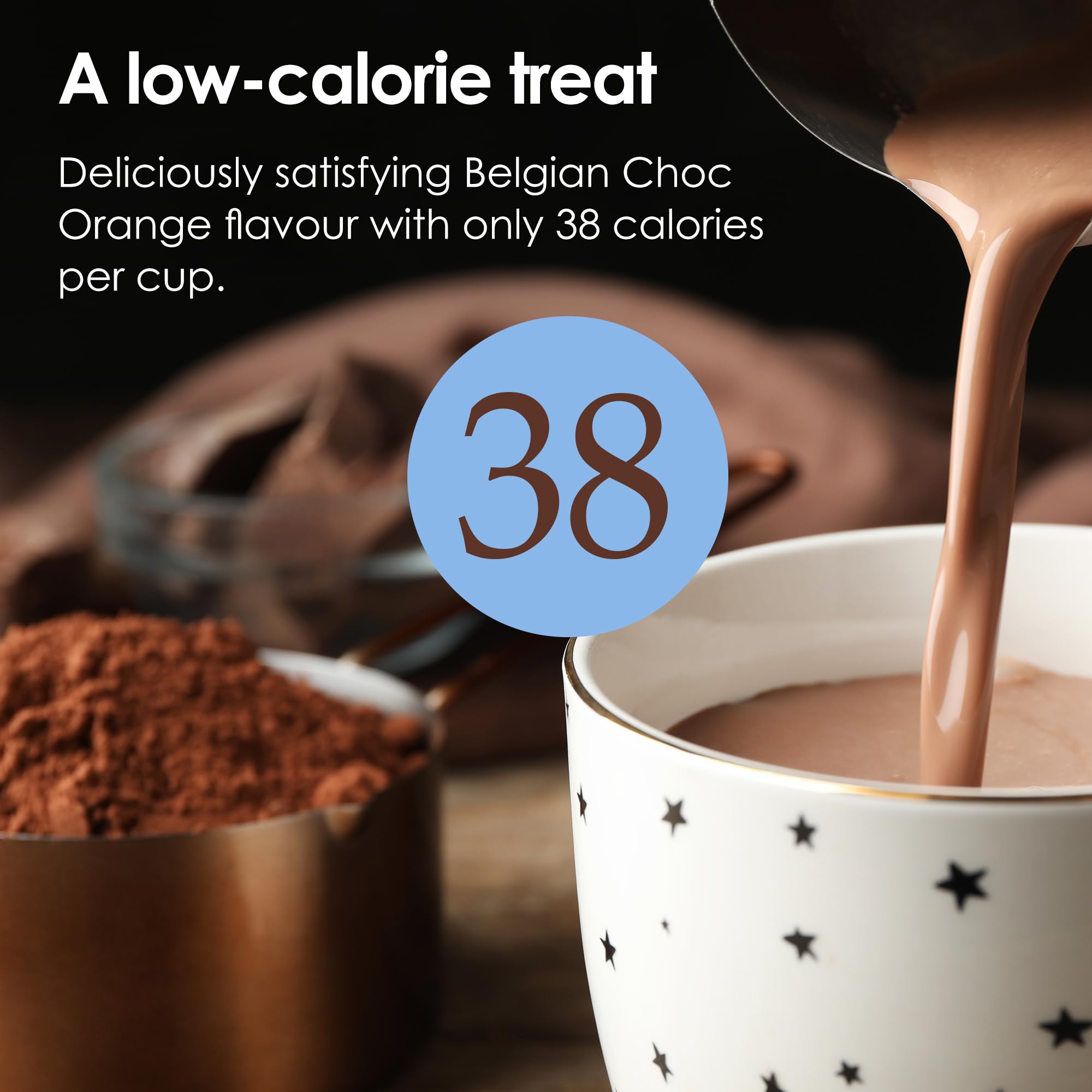 Options Belgian Chocolate Orange Hot Chocolate Sachets - Low Calorie, Pack of 30 2