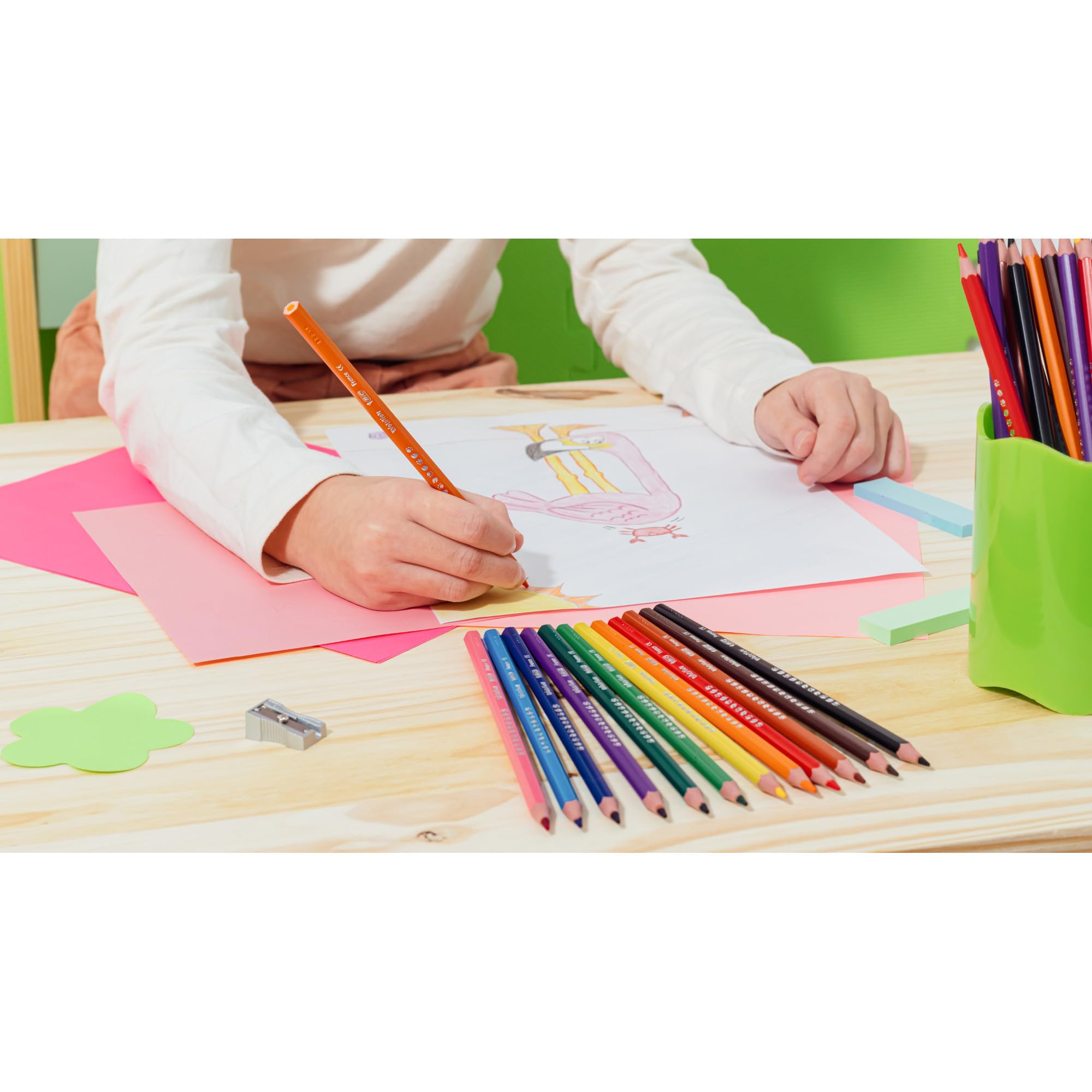 BIC Kids Evolution Vivid Colouring Pencils - Wood-Free, Durable Art Supplies for Kids 5+ 10