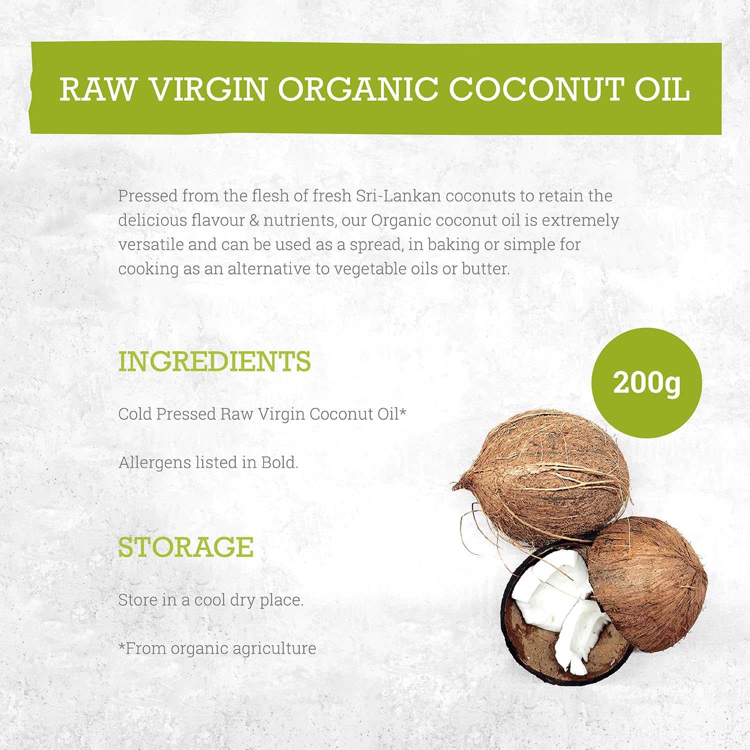 Mr Organic - Raw Virgin Coconut Oil (200ml) 6
