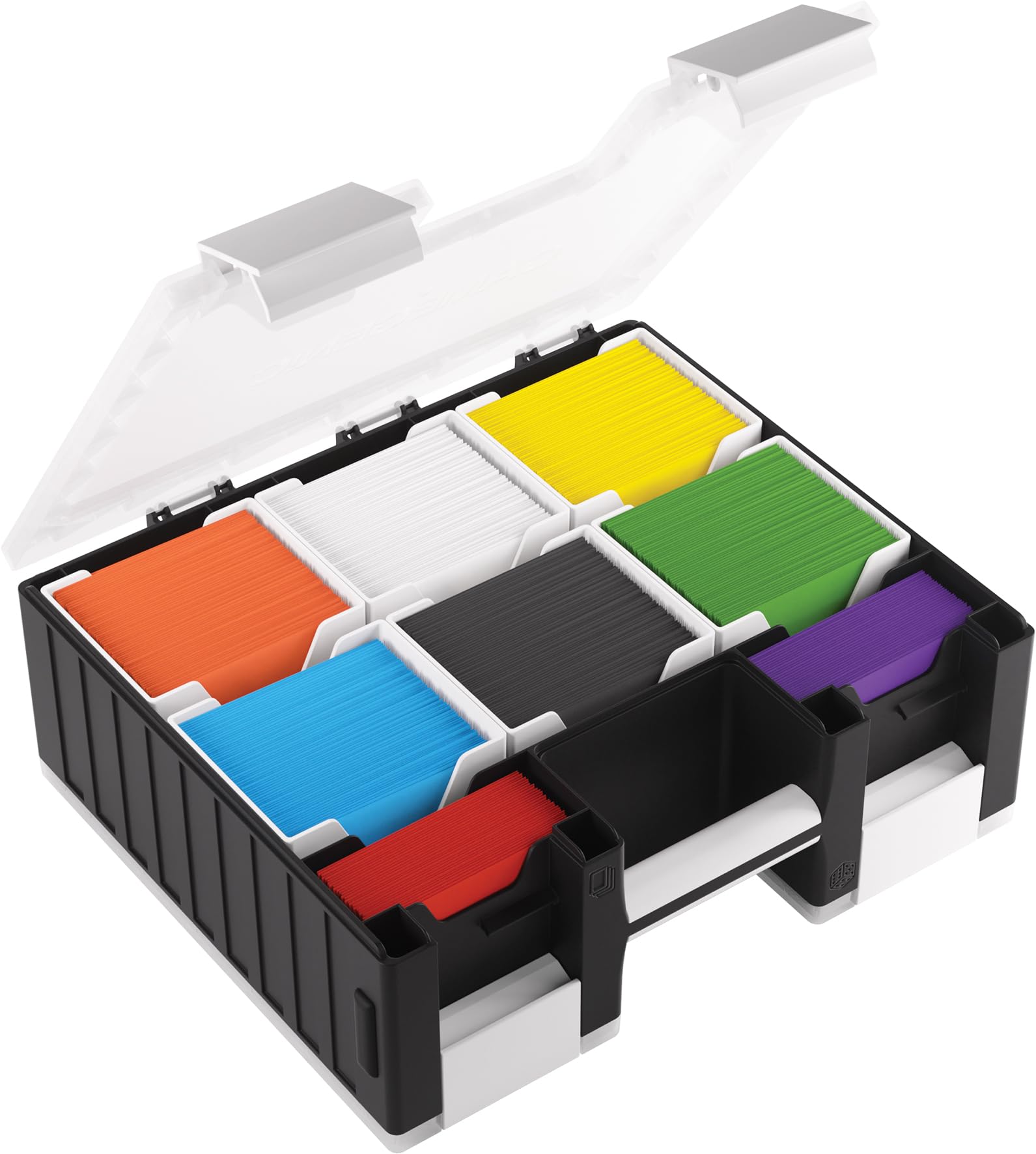 Gamegenic Game Castle Black/White/Clear - Double-Sided Card and Token Storage Case 6