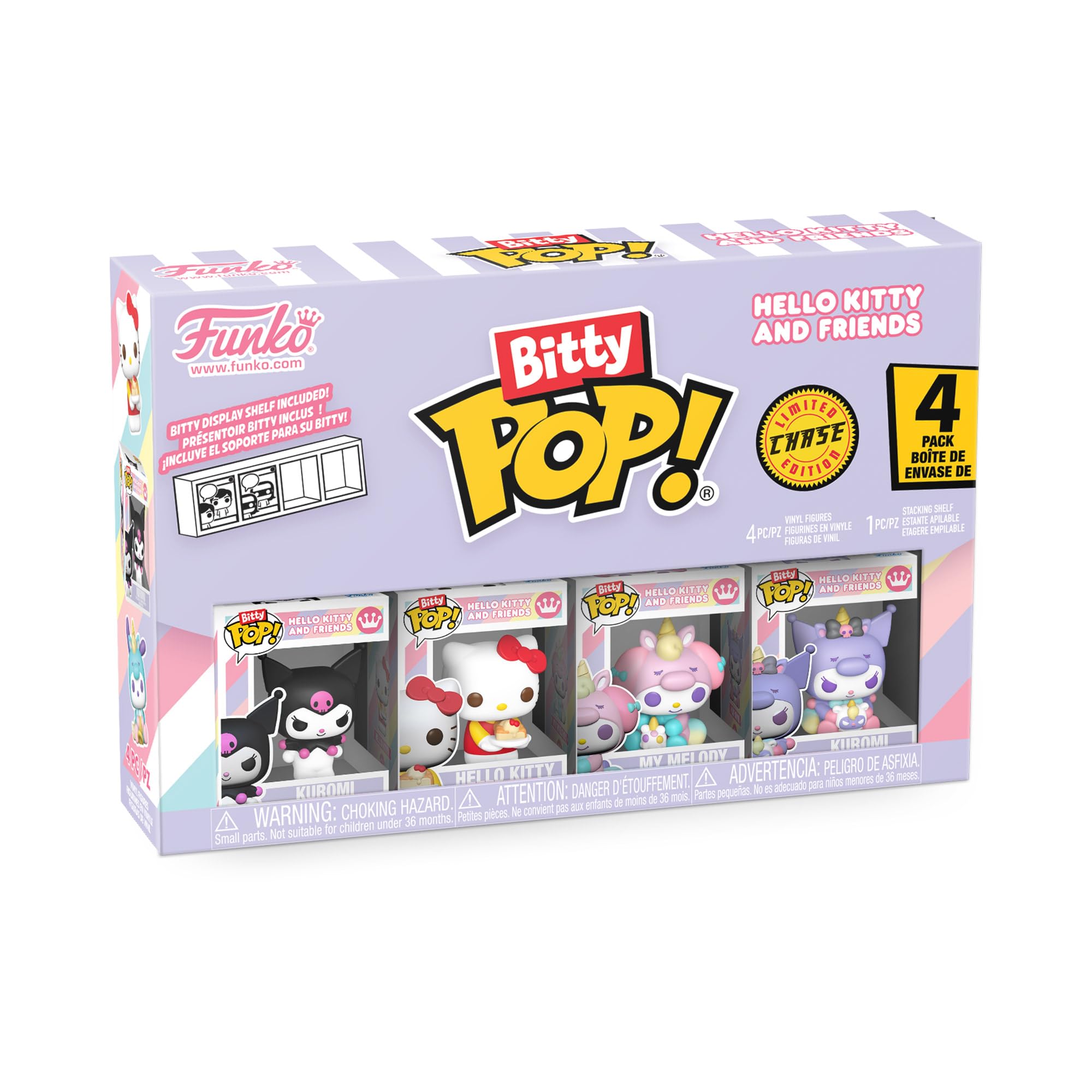 Funko Bitty Pop! Sanrio Kuromi 4PK with Surprise Mystery Mini Figure | Vinyl Miniature Figure