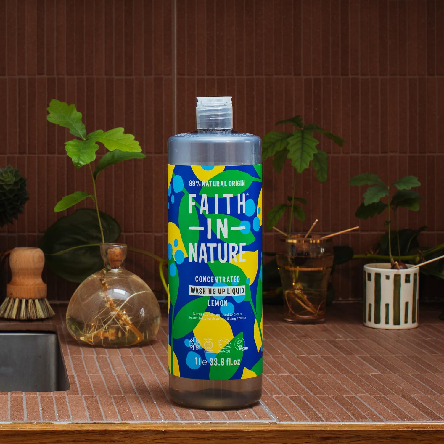 FAITH IN NATURE Natural Biodegradable Washing Up Liquid | 1L Liquid | 99% Natural Origin 6
