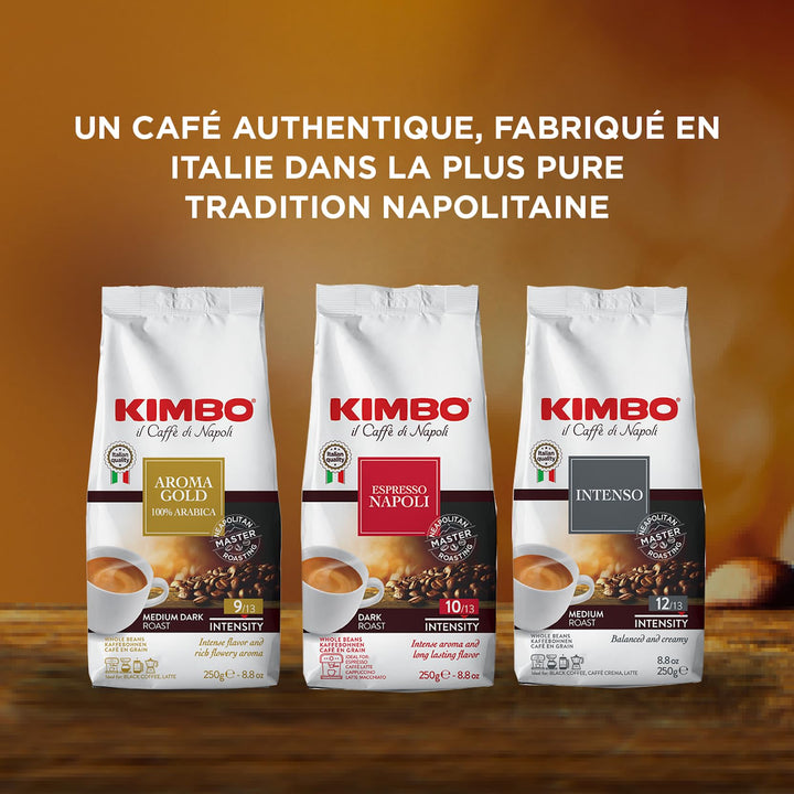 Kimbo Espresso Napoli Whole Coffee Beans - Dark Roast 250g