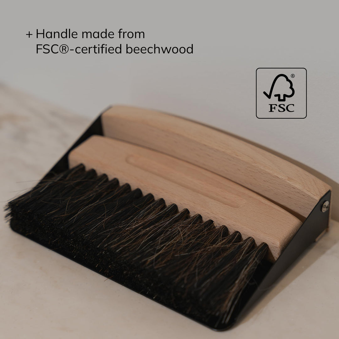 ENA Living Mini Dustpan and Brush Set - Small Cleaning Brush Set for Home, Kitchen, Fireplace